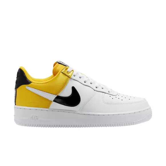 Nike Air Force 1 Low DM0983-100 Youth White/Yellow/Black Sneaker Shoes  NDD174 (6) 