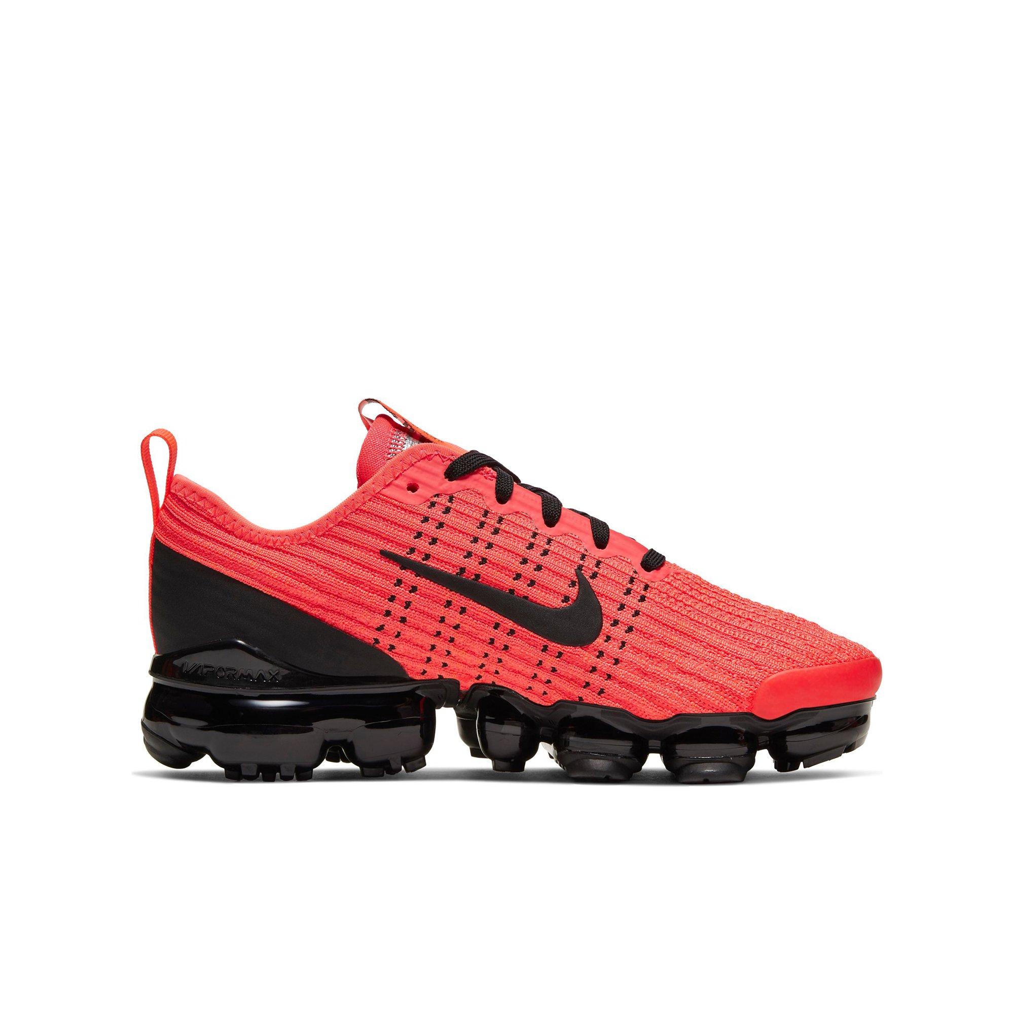Nike Air VaporMax Flyknit 3 "Hyper Crimson/Black" Grade School Kids' Shoe - RED Thumbnail View 2