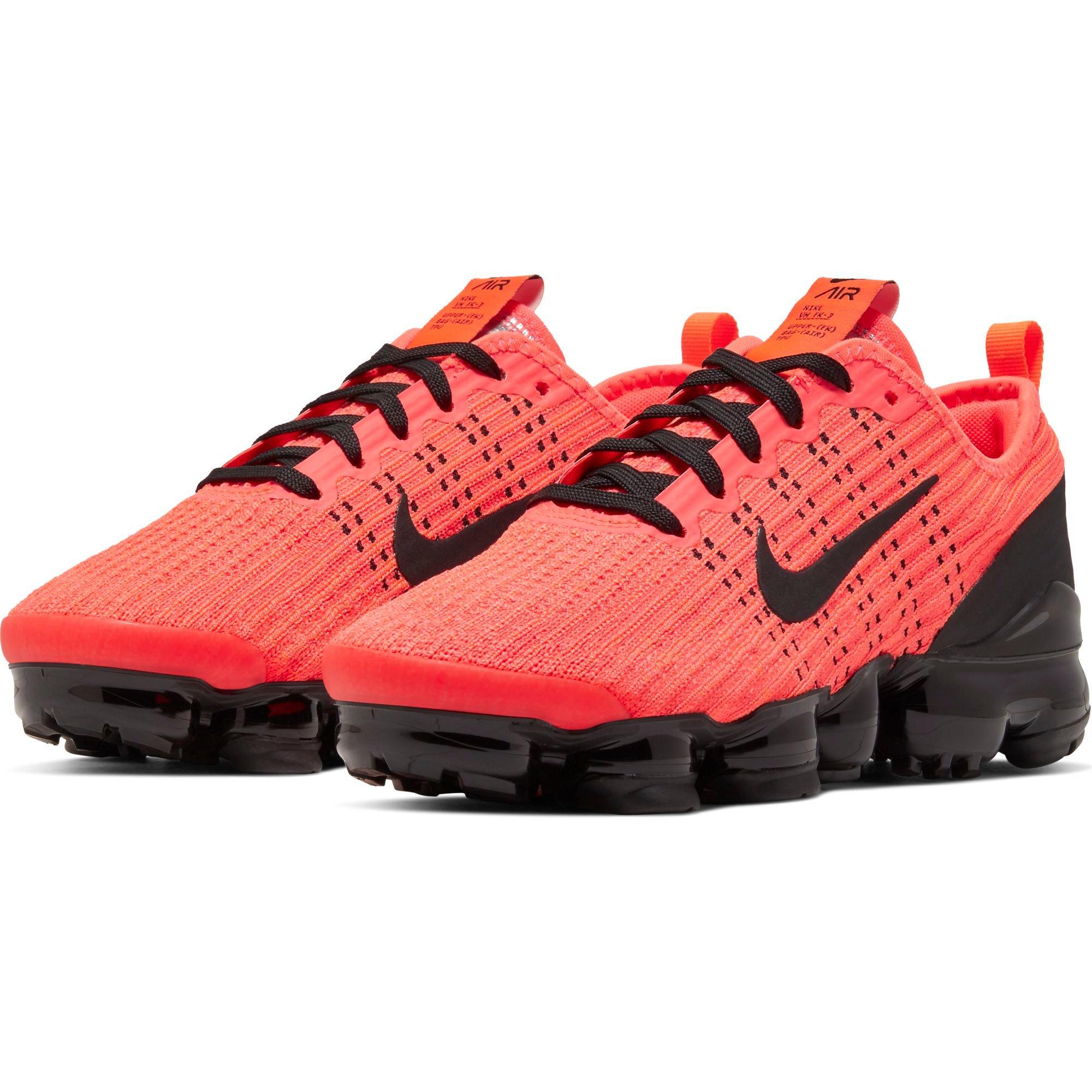 Nike Air VaporMax Flyknit 3 "Hyper Crimson/Black" Grade School Kids' Shoe - RED Thumbnail View 3