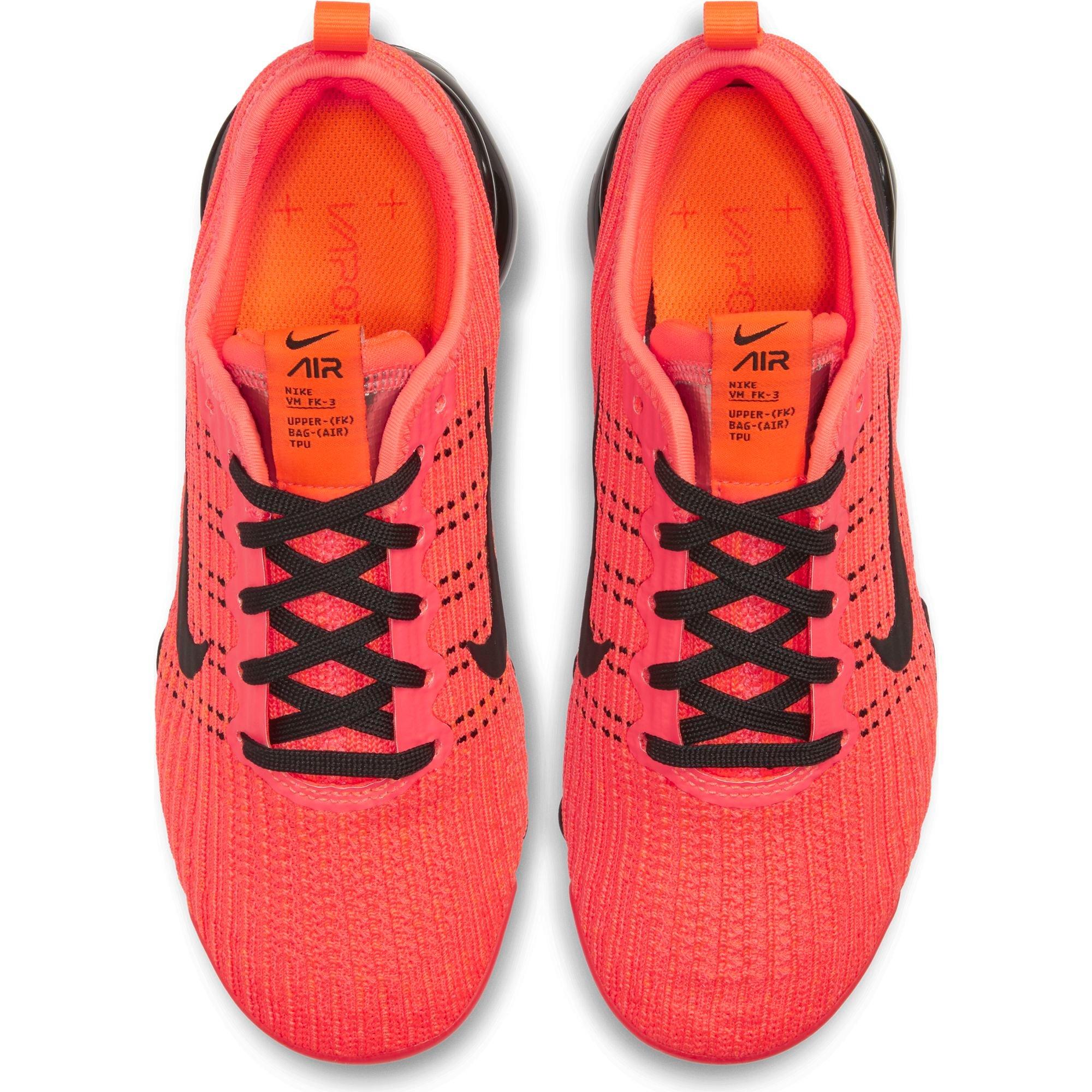 Nike Air VaporMax Flyknit 3 "Hyper Crimson/Black" Grade School Kids' Shoe - RED Thumbnail View 7