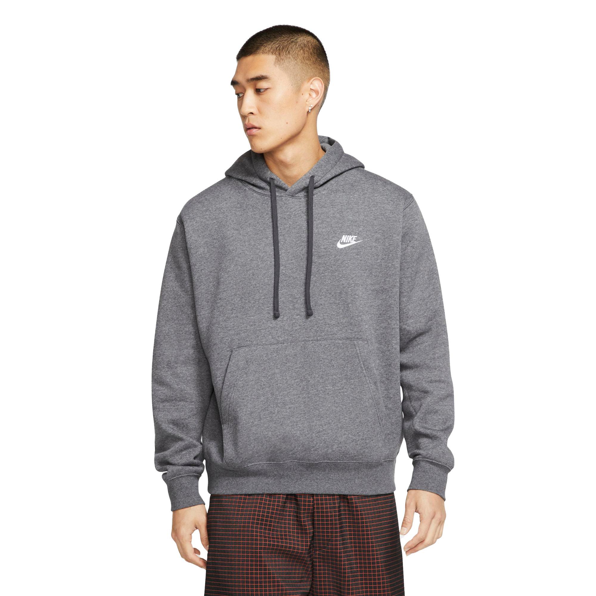 Nike Men's Sportswear Club Fleece Pullover Hoodie - Charcoal Hibbett | Gear