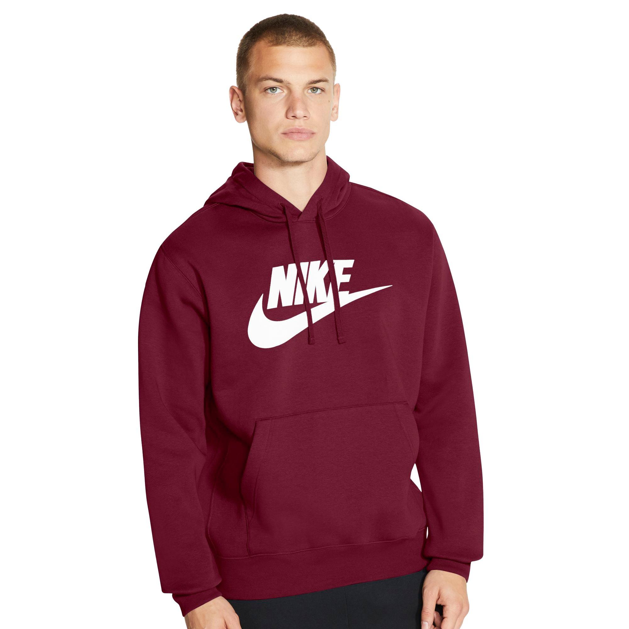 Maroon nike hoodie mens deals