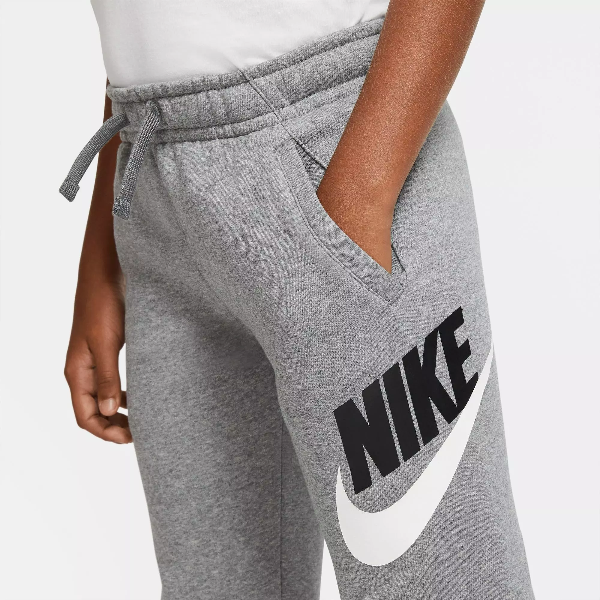 Nike Big Boys'Sportswear Club + HBR Pants-Grey - GREY
