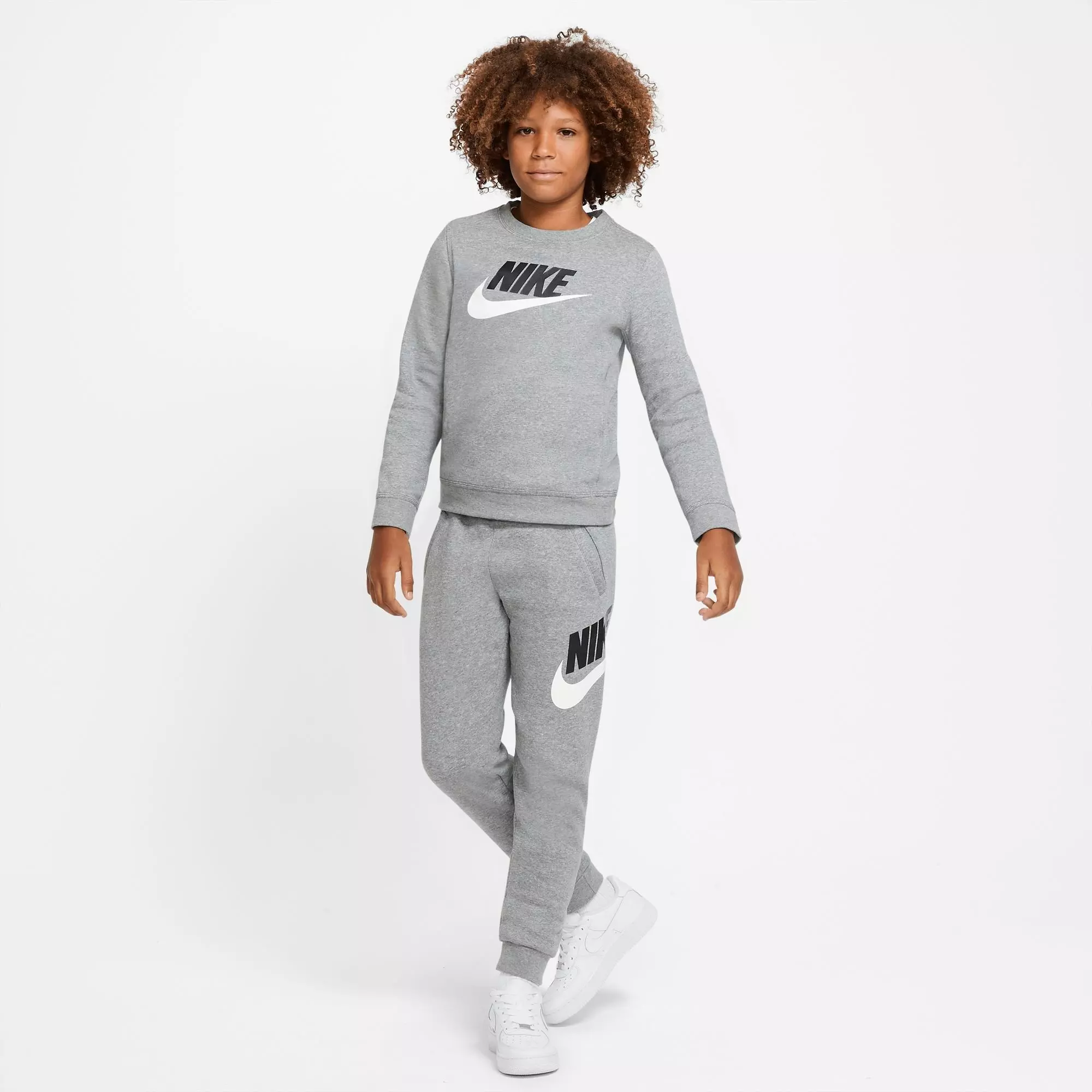 Nike Big Boys'Sportswear Club + HBR Pants-Grey - GREY