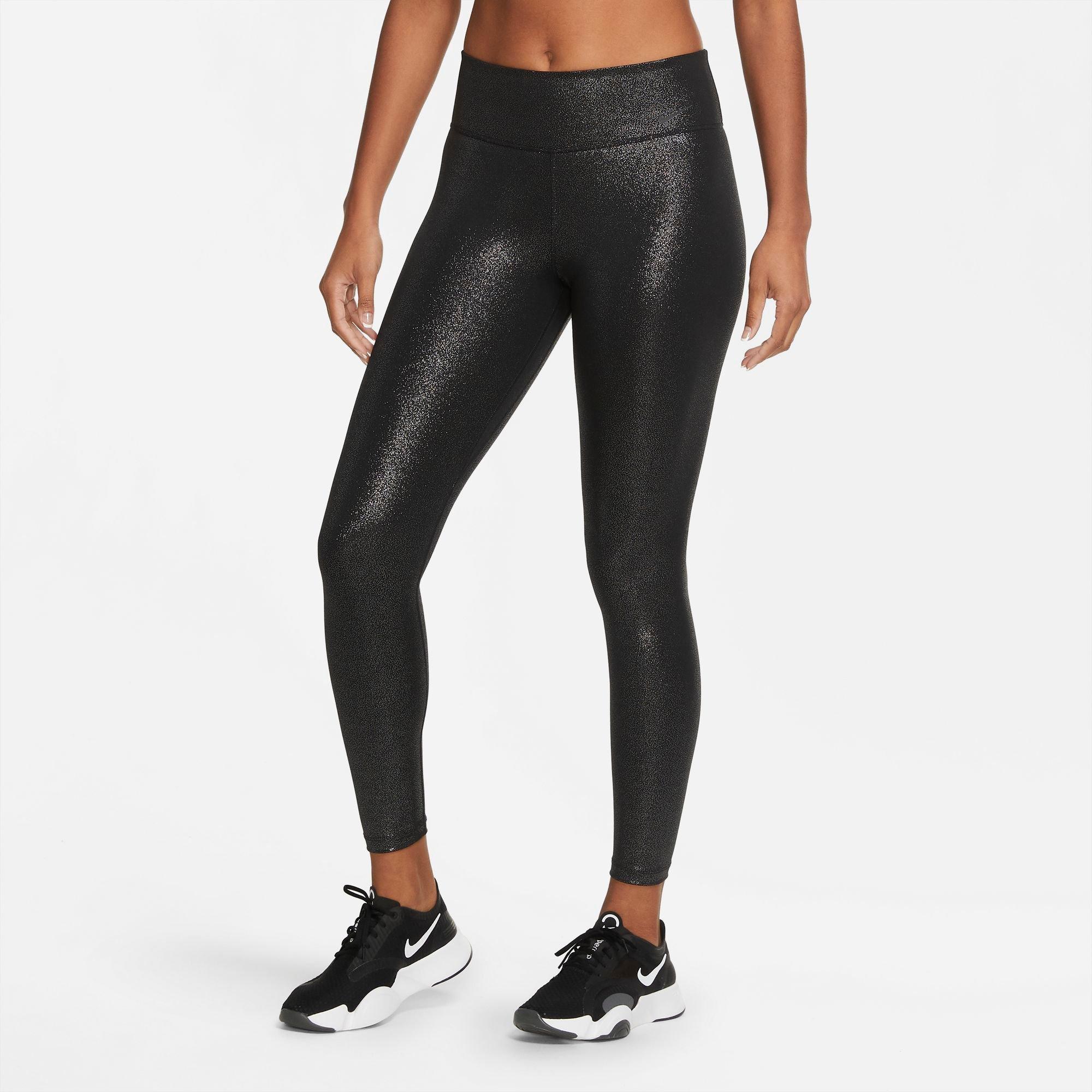 Nike Women's Dri-FIT One Sparkle Leggings-Black - Hibbett