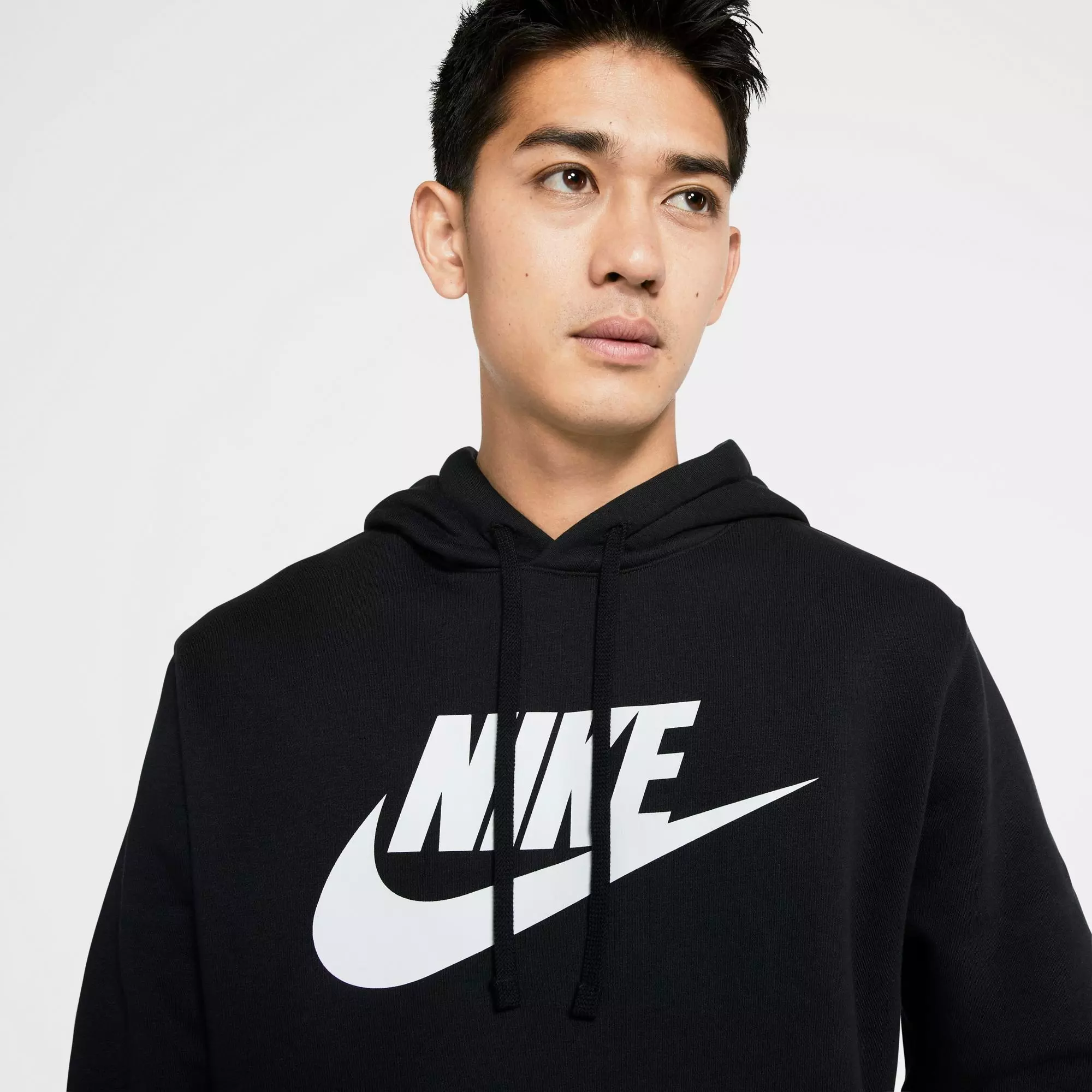 Nike Men's Sportswear Club Fleece Graphic Pullover Hoodie - Black - BLACK