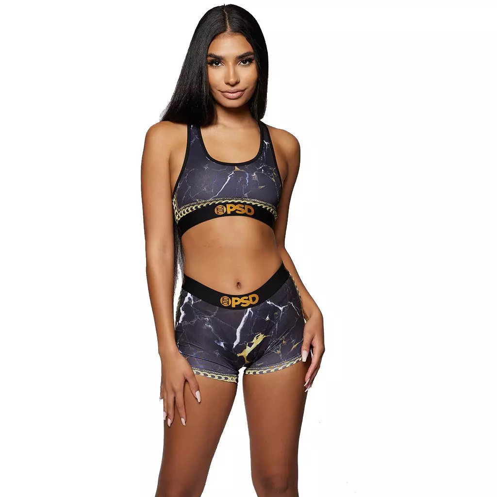 PSD Women's Chain Sport Boy Shorts - BLACK