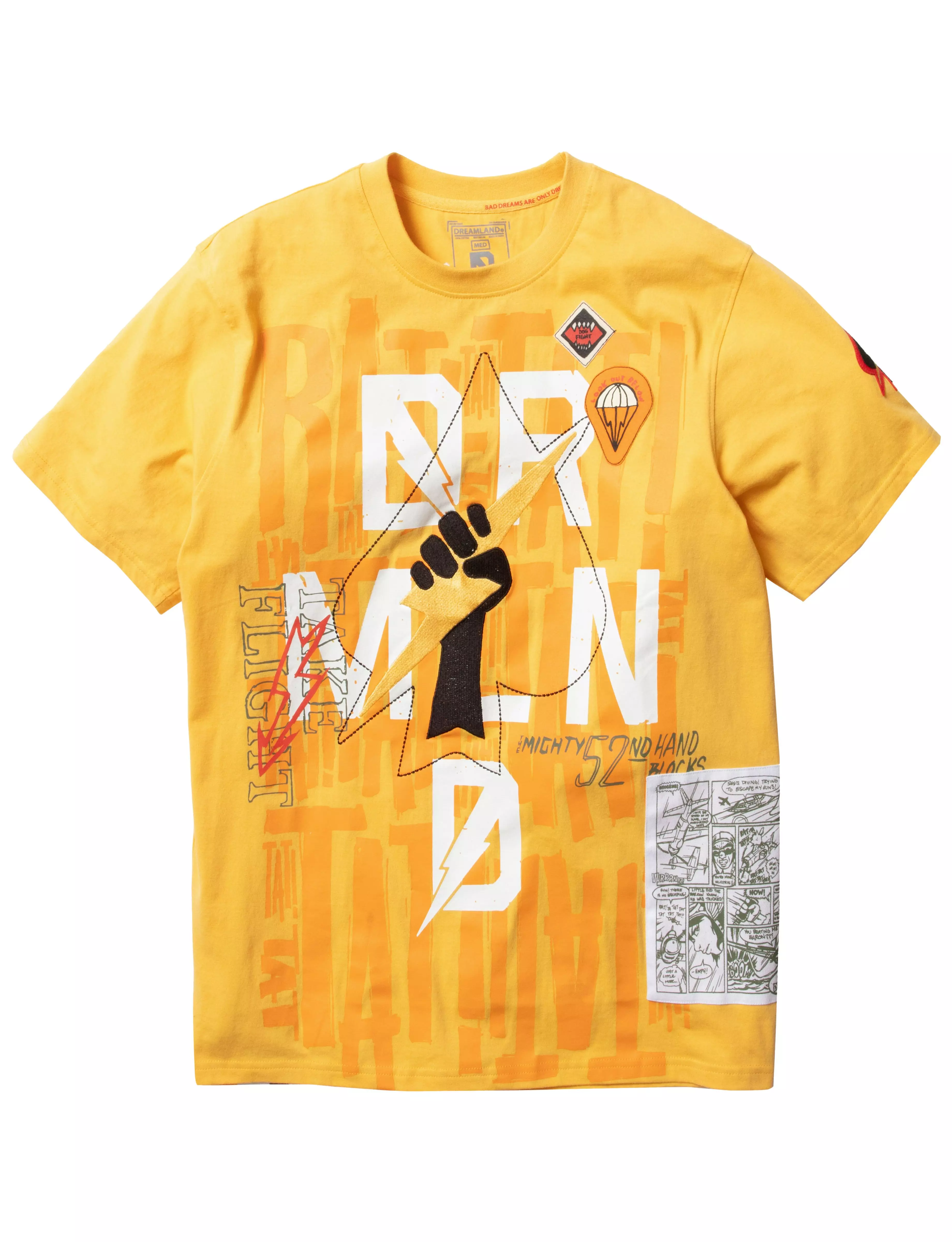 Dreamland Men's Quickstrike Short Sleeve Tee-Gold - GOLD