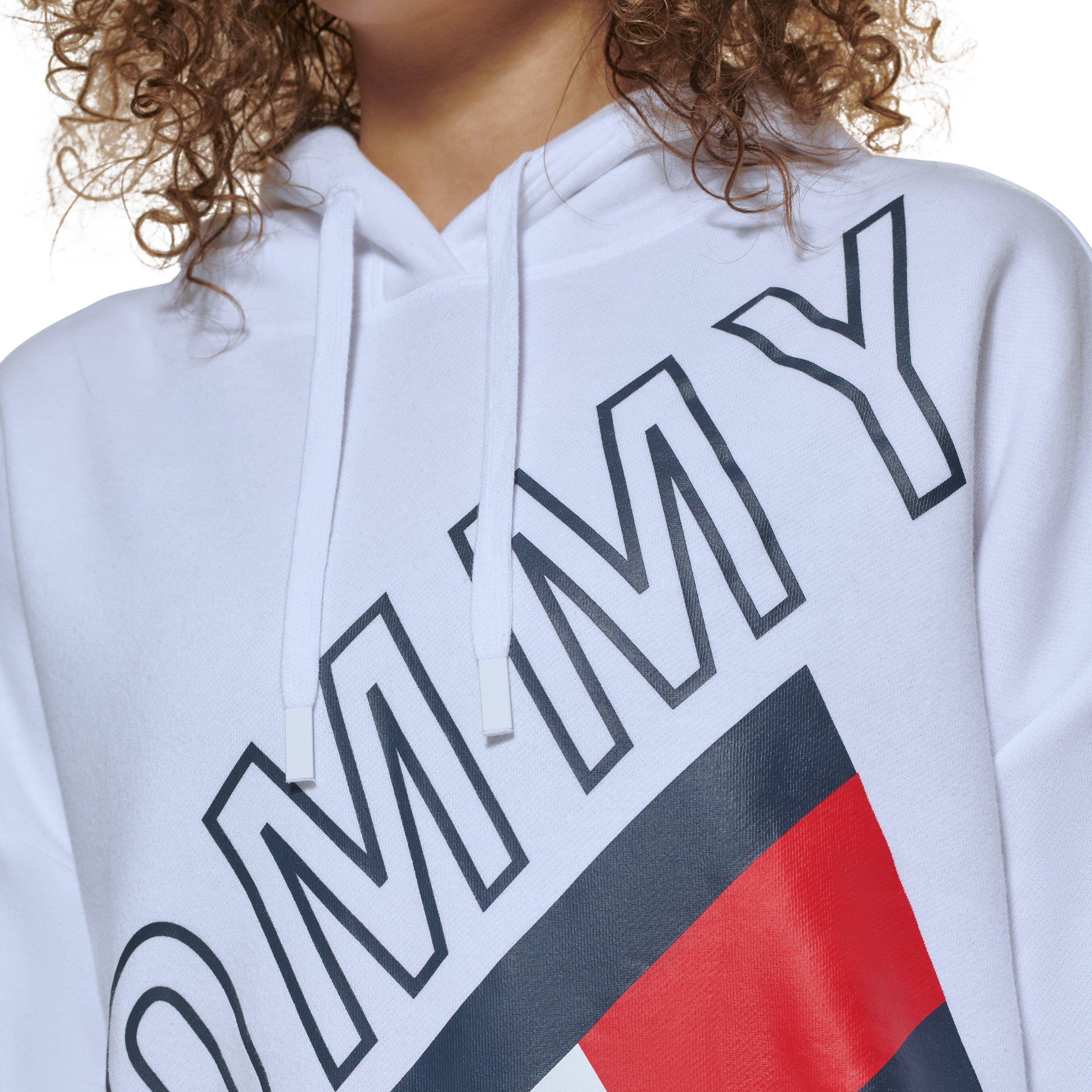 Tommy hilfiger cheap flag hoodie white