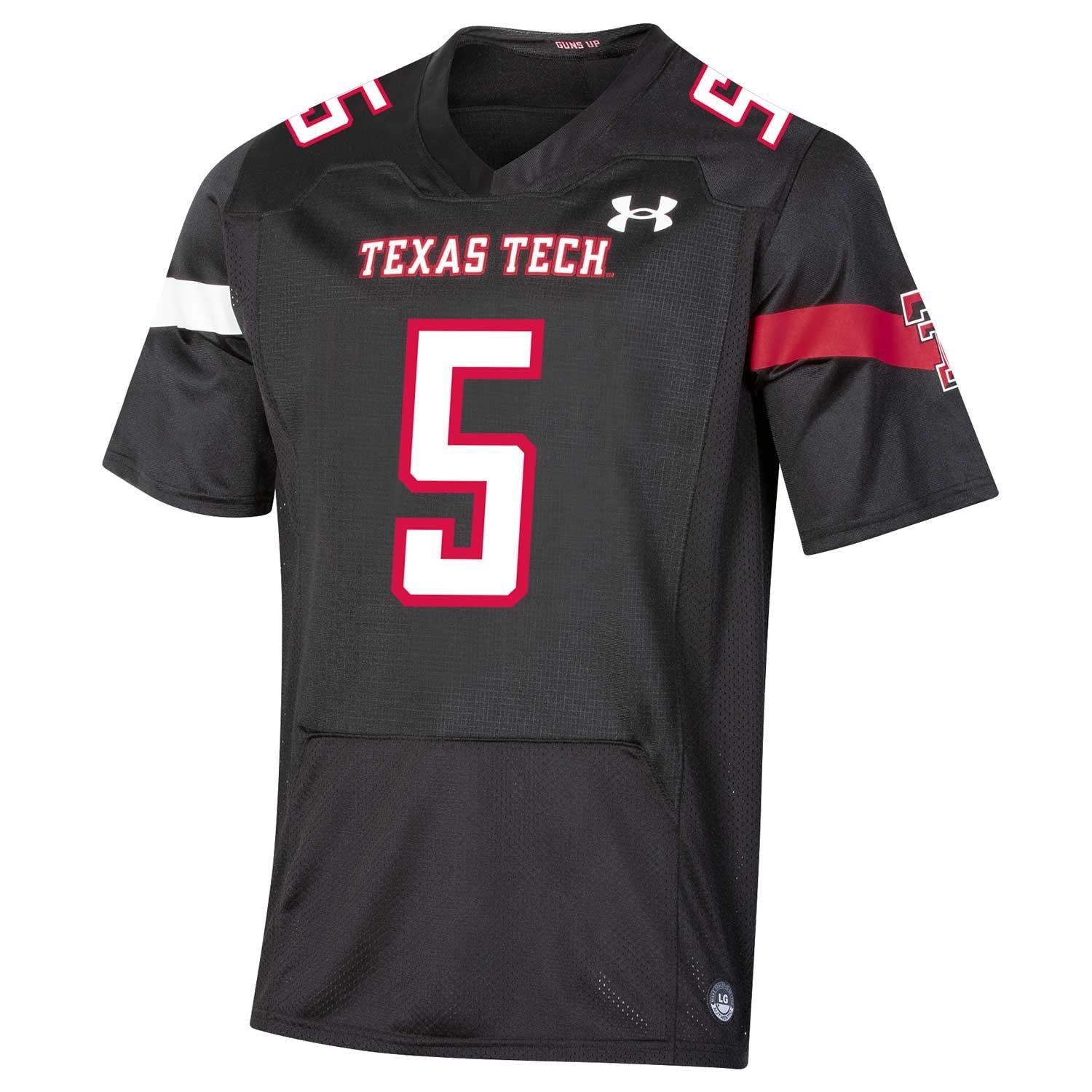 Men's Under Armour Patrick Mahomes Black Texas Tech Red Raiders Team  Replica Alumni Jersey