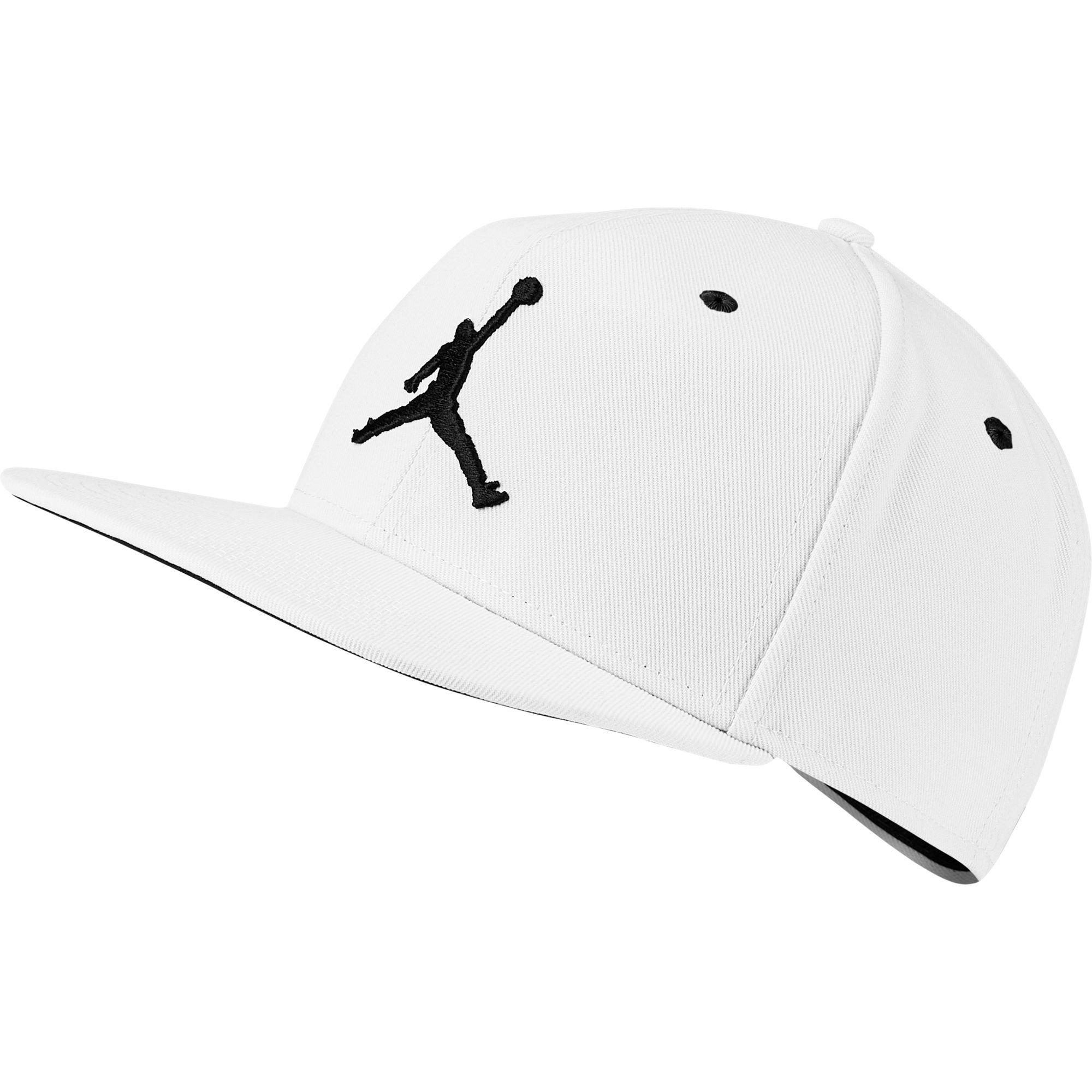 Jordan Jumpman "White/Black" Snapback Hat - BLACK Thumbnail View 1