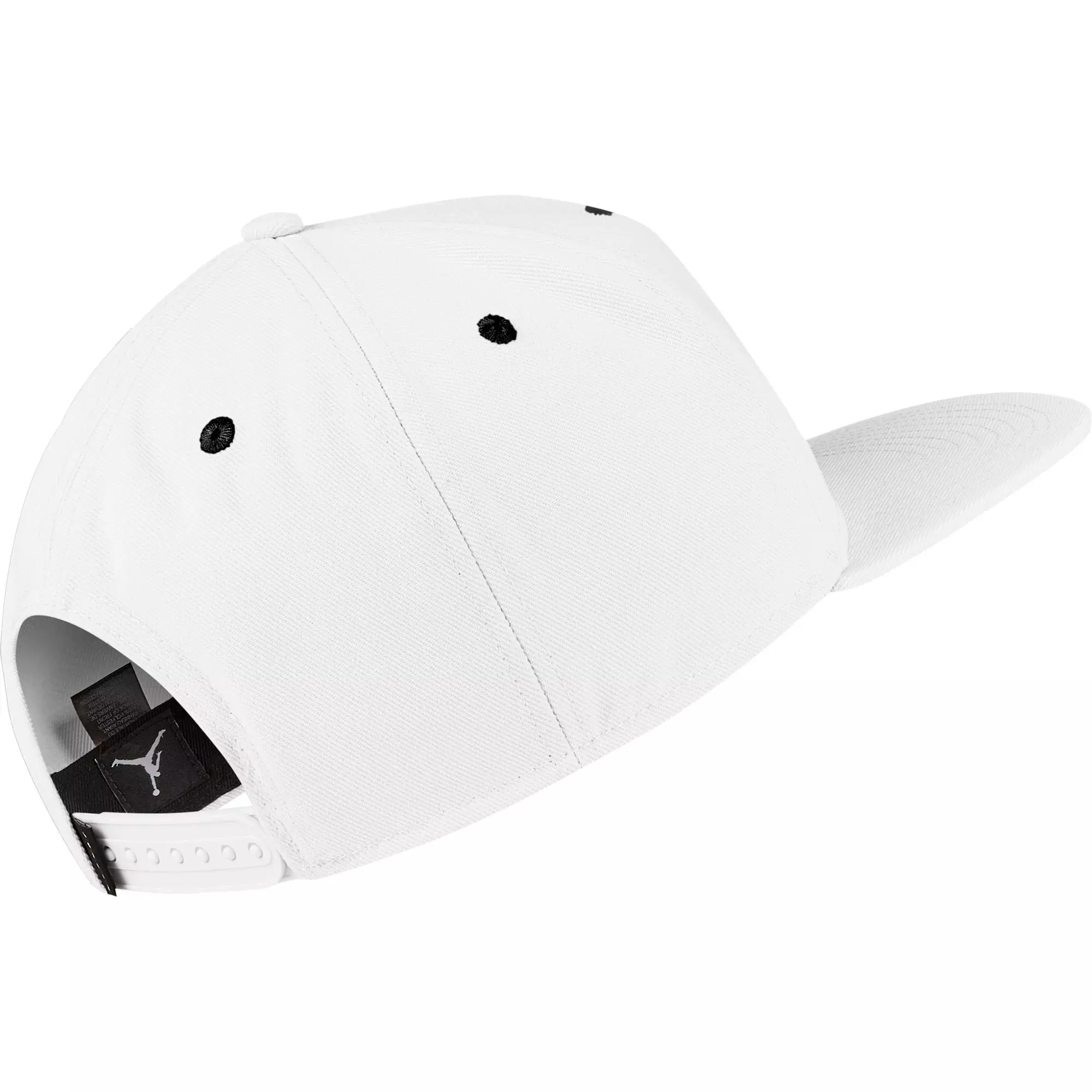 Jordan Jumpman "White/Black" Snapback Hat - BLACK