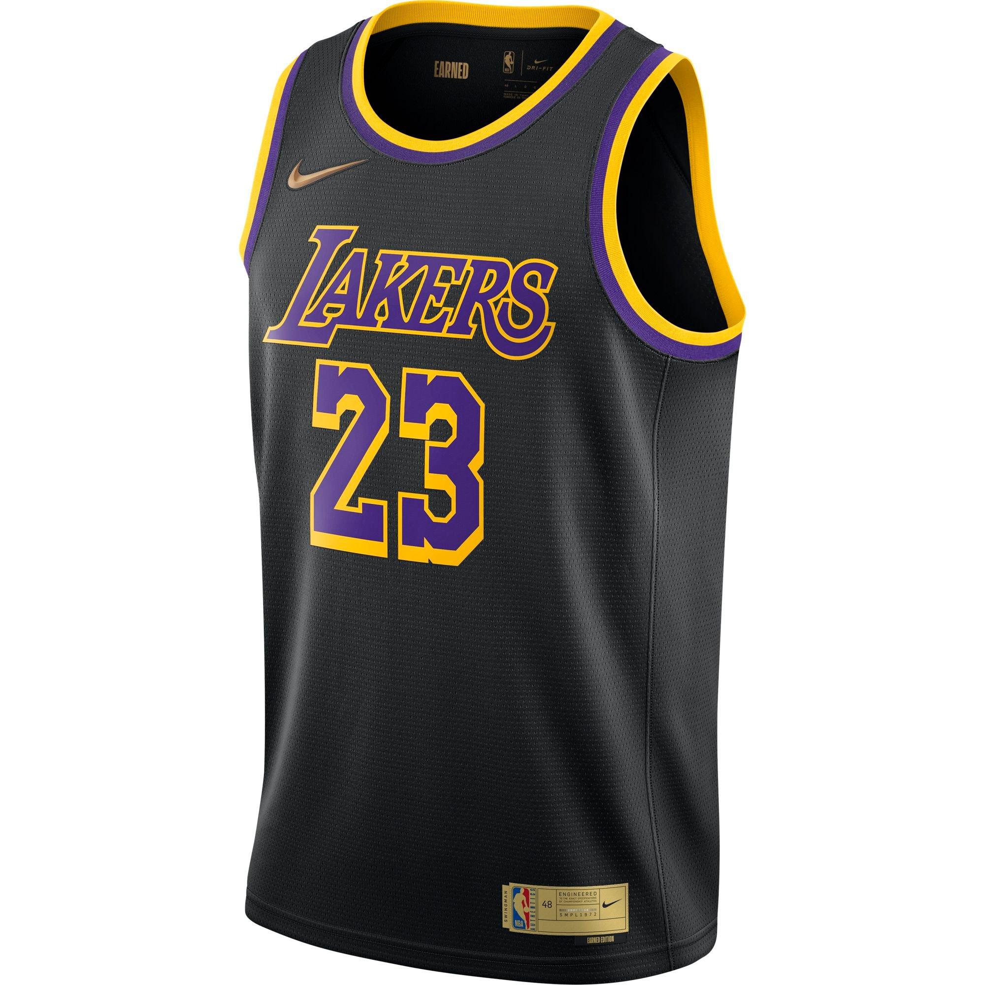 Nike Men's Los Angeles Lakers Lebron James City Edition Swingman Jersey -  Purple - Hibbett