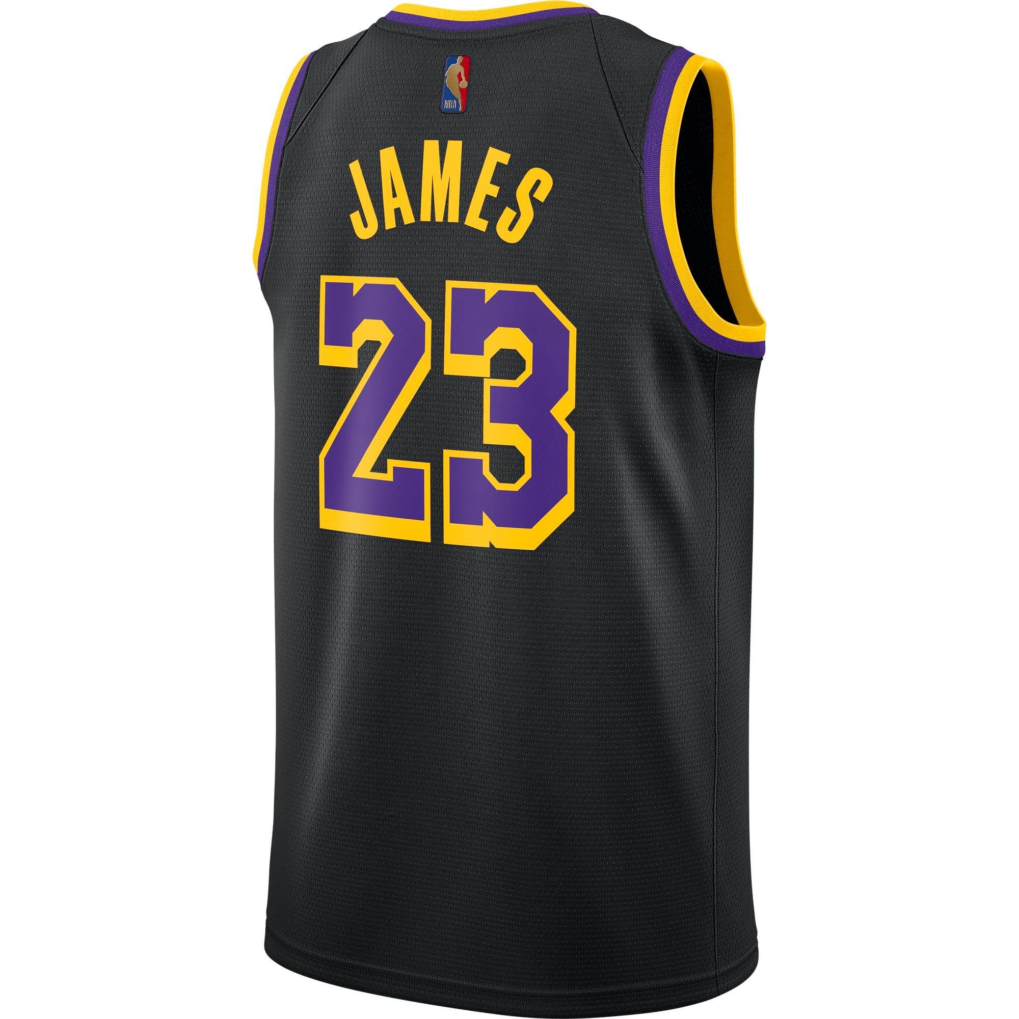 LeBron James Men's 44 Medium M Nike Swingman Los Angeles Lakers NBA White  Jersey