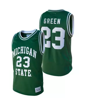 Retro Brands Men S D Green Michigan State Spartans Green Retro Ncaa Basketball Jersey Hibbett City Gear