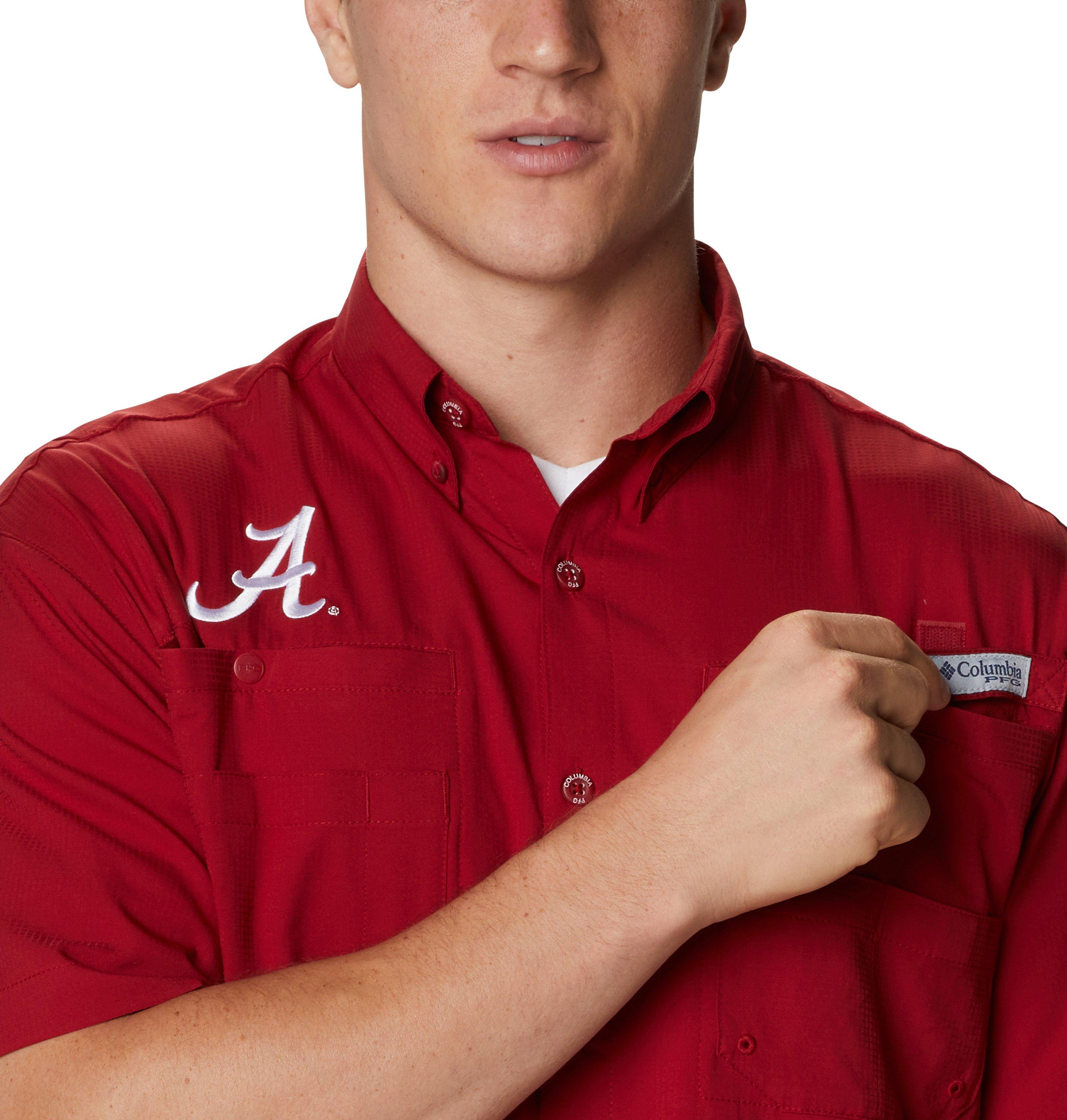 ALA Black NCAA Alabama Crimson Tide Mens Tamiami Short Sleeve Shirt X-Large 