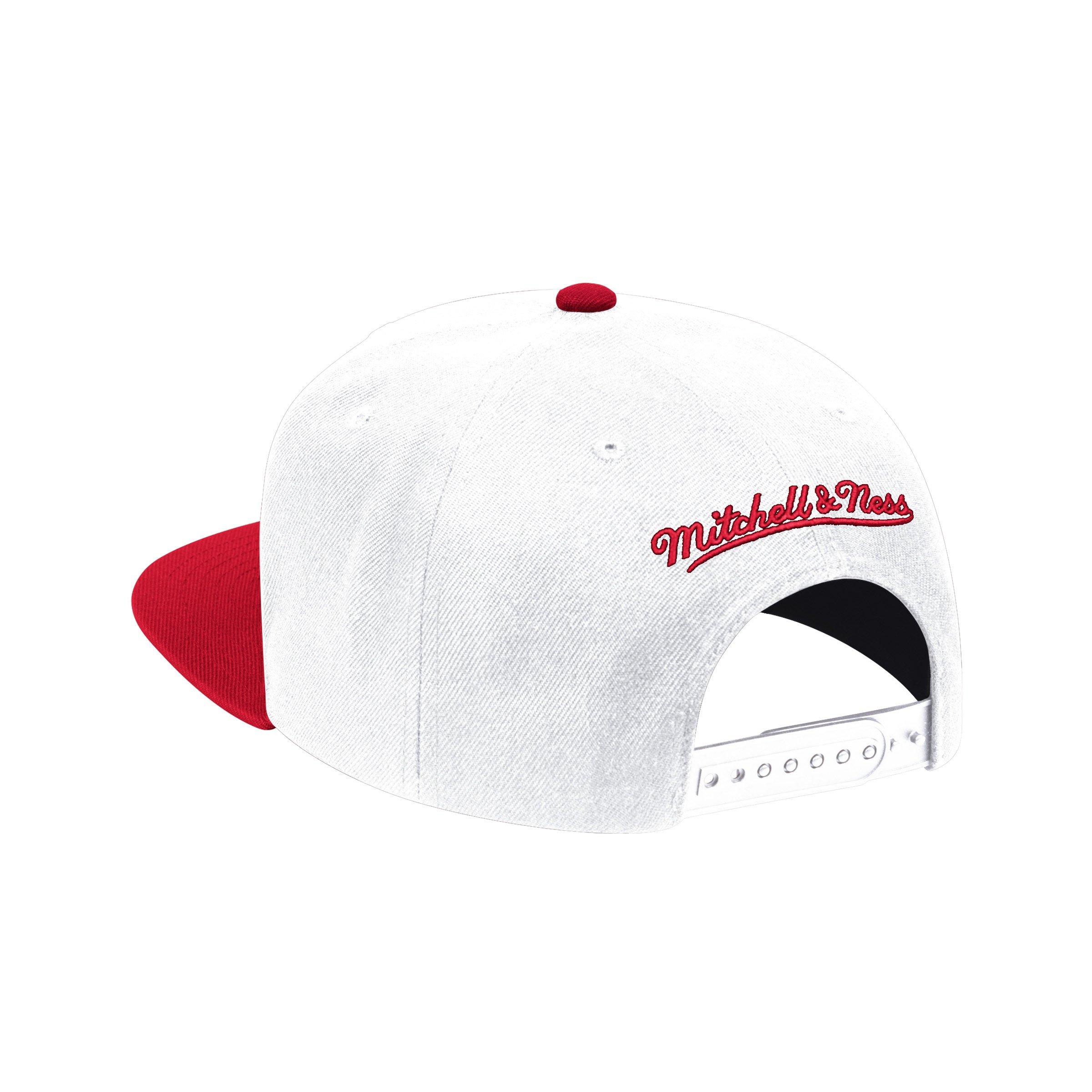 Mitchell & Ness Chicago Bulls Core Basics Snapback Hat - WHITE Thumbnail View 2
