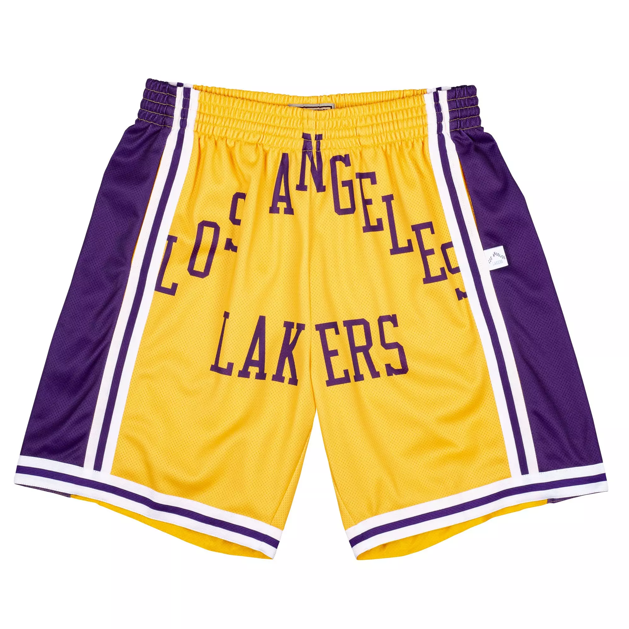 Mitchell & Ness Men's Los Angeles Lakers Big Face 2.0 Basketball Shorts - GOLD