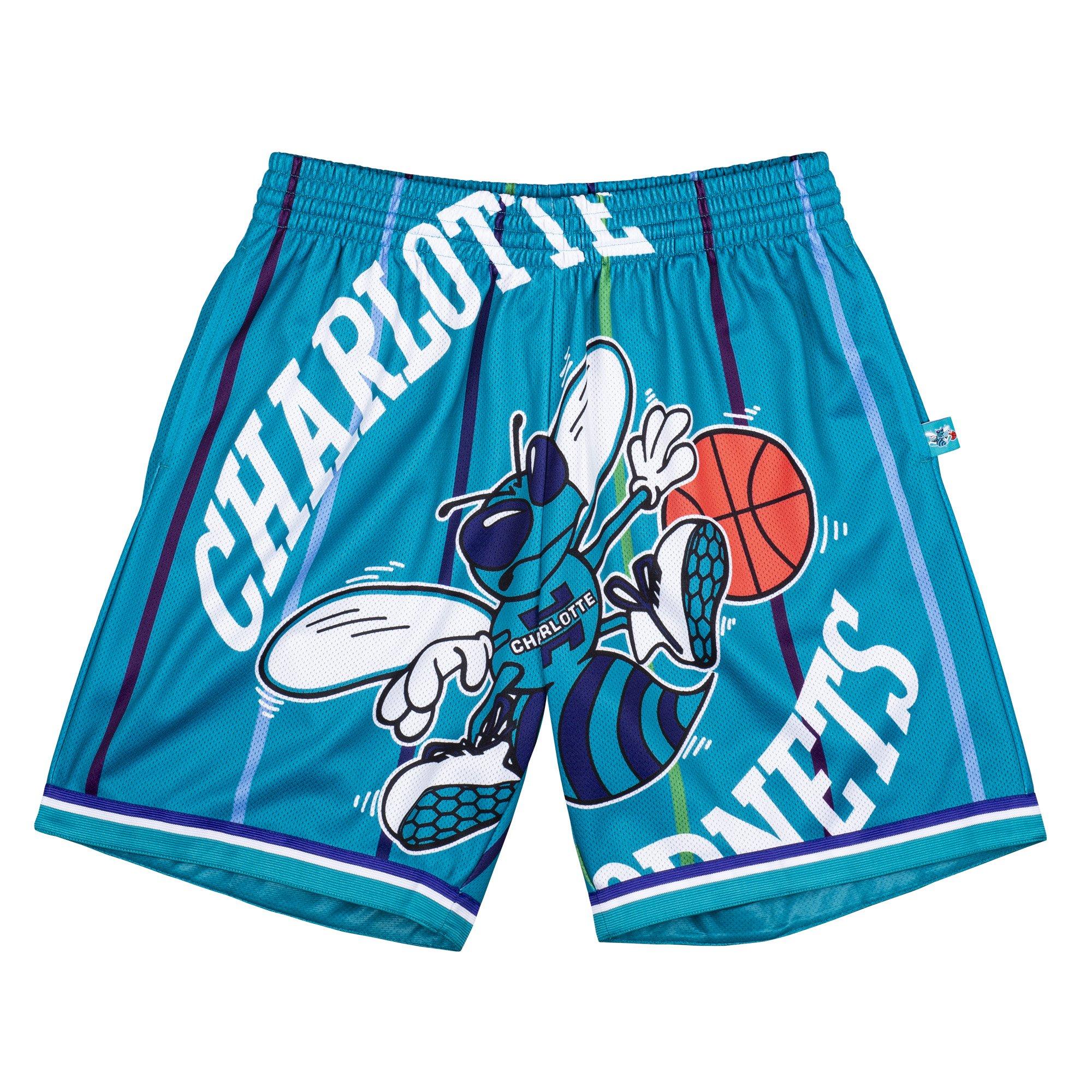 Mitchell & Ness Men's Charlotte Hornets Big Face 2.0 Basketball Shorts