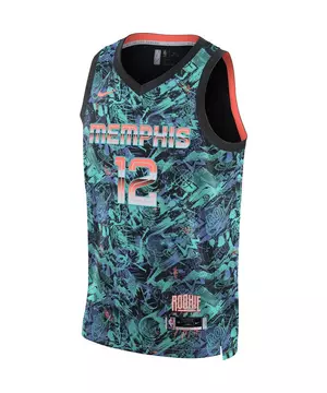 Ja Morant Authentic Signed Teal Throwback Pro Style Jersey