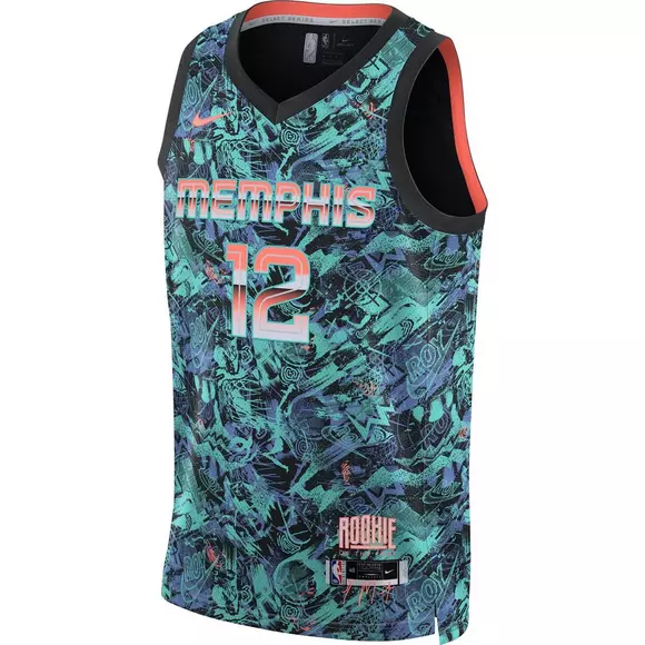 Nike Men's Memphis Grizzlies Ja Morant #12 Blue T-Shirt, Small