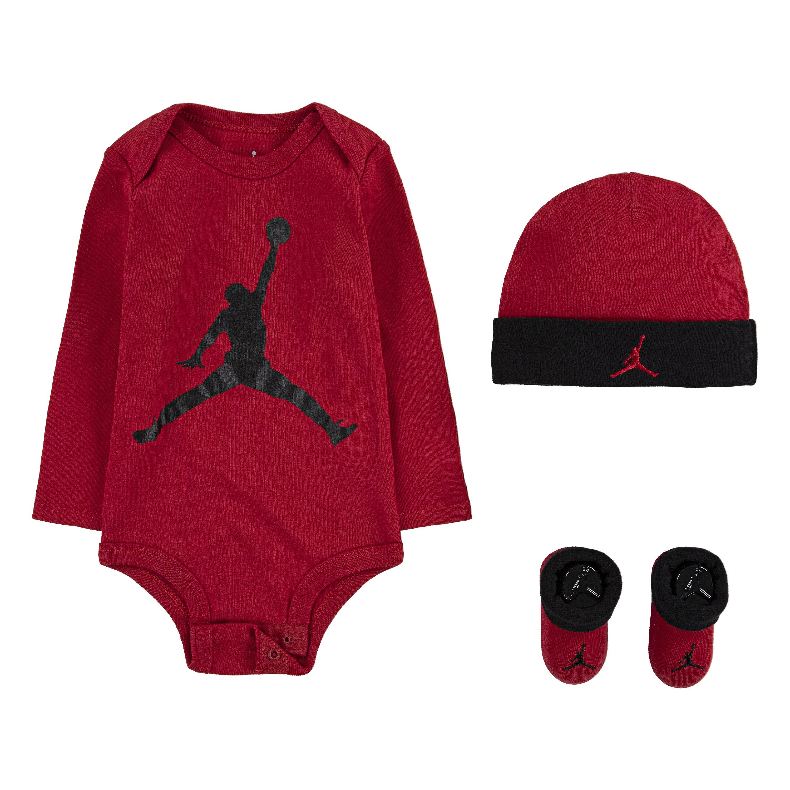 Jordan Infant Onesie Set-Red/Blk - RED