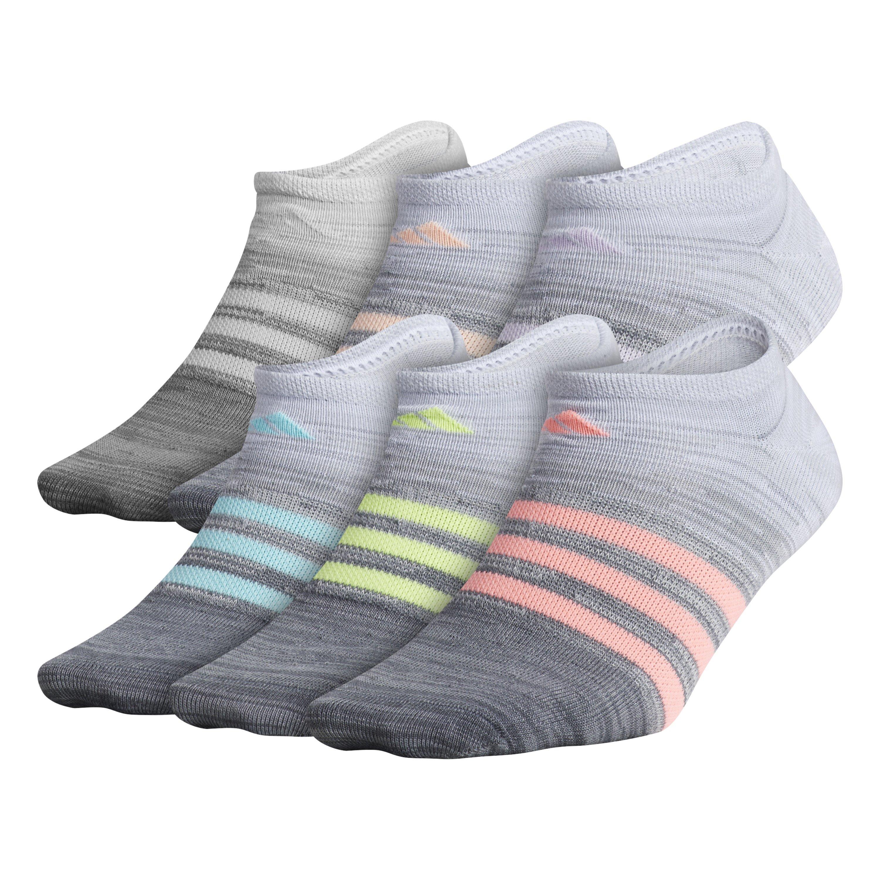 adidas Training Superlite 6 pack no show socks in multi