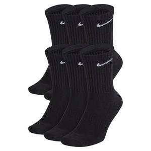 Nike Everyday Cushioned Training Crew Socks (6 Pairs)-Black