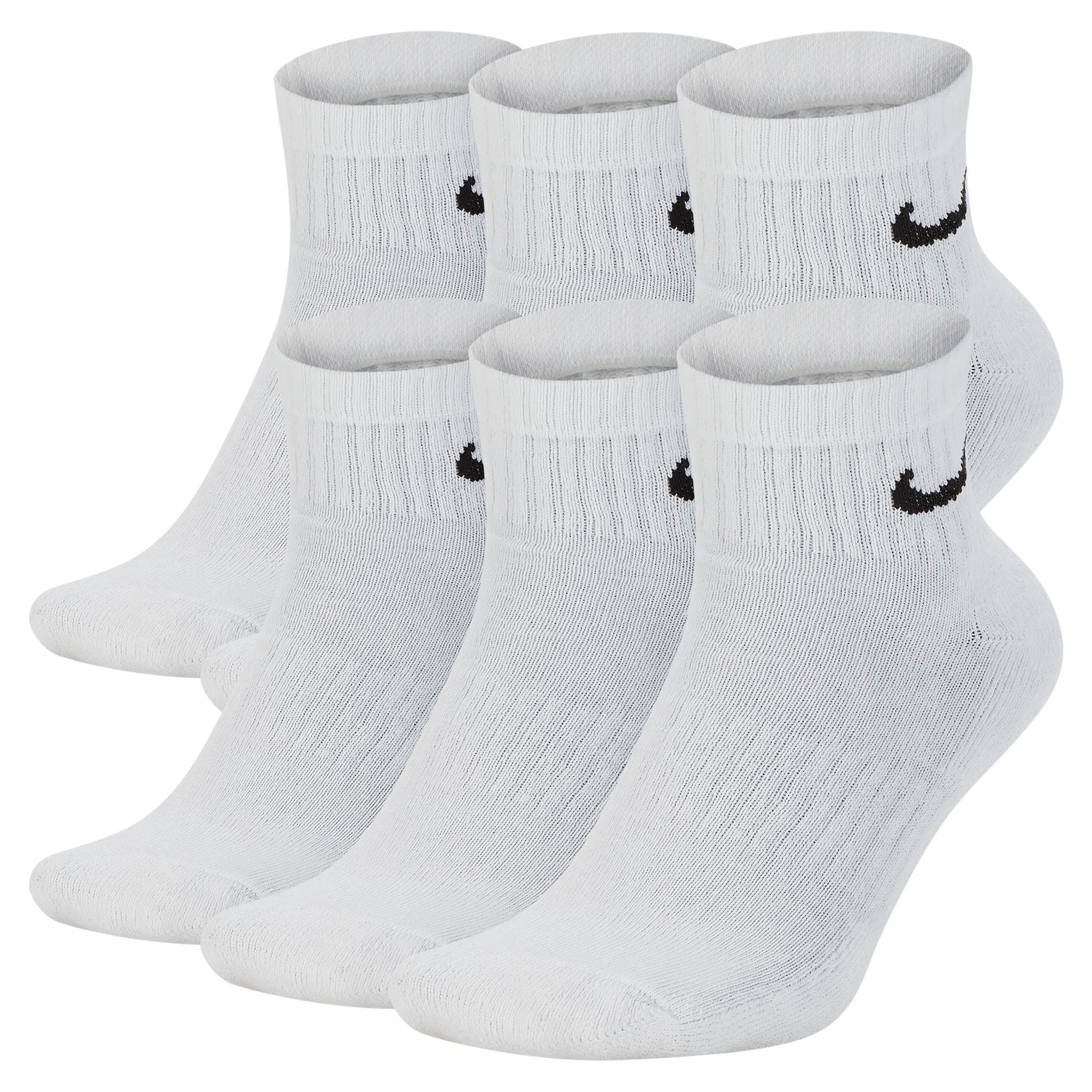  NIKE Unisex Performance Cushion No-Show Socks with Band (6  Pairs), Black/White, X-Small : Clothing, Shoes & Jewelry