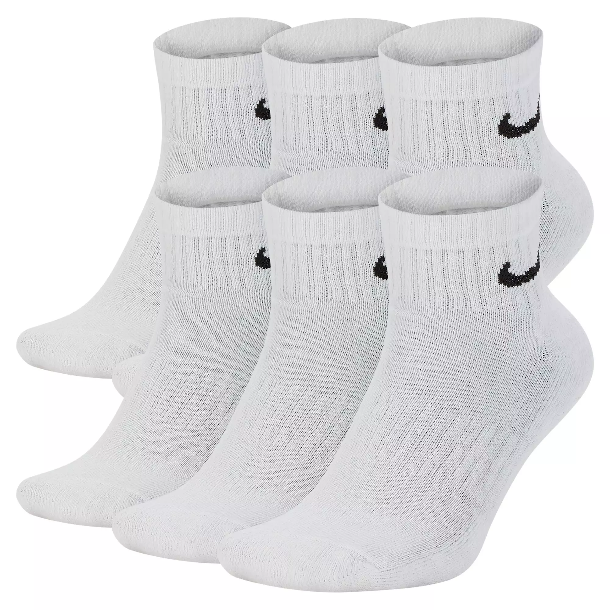 Nike Everyday Cushioned Training Crew Socks (6 Pairs)-White - Hibbett