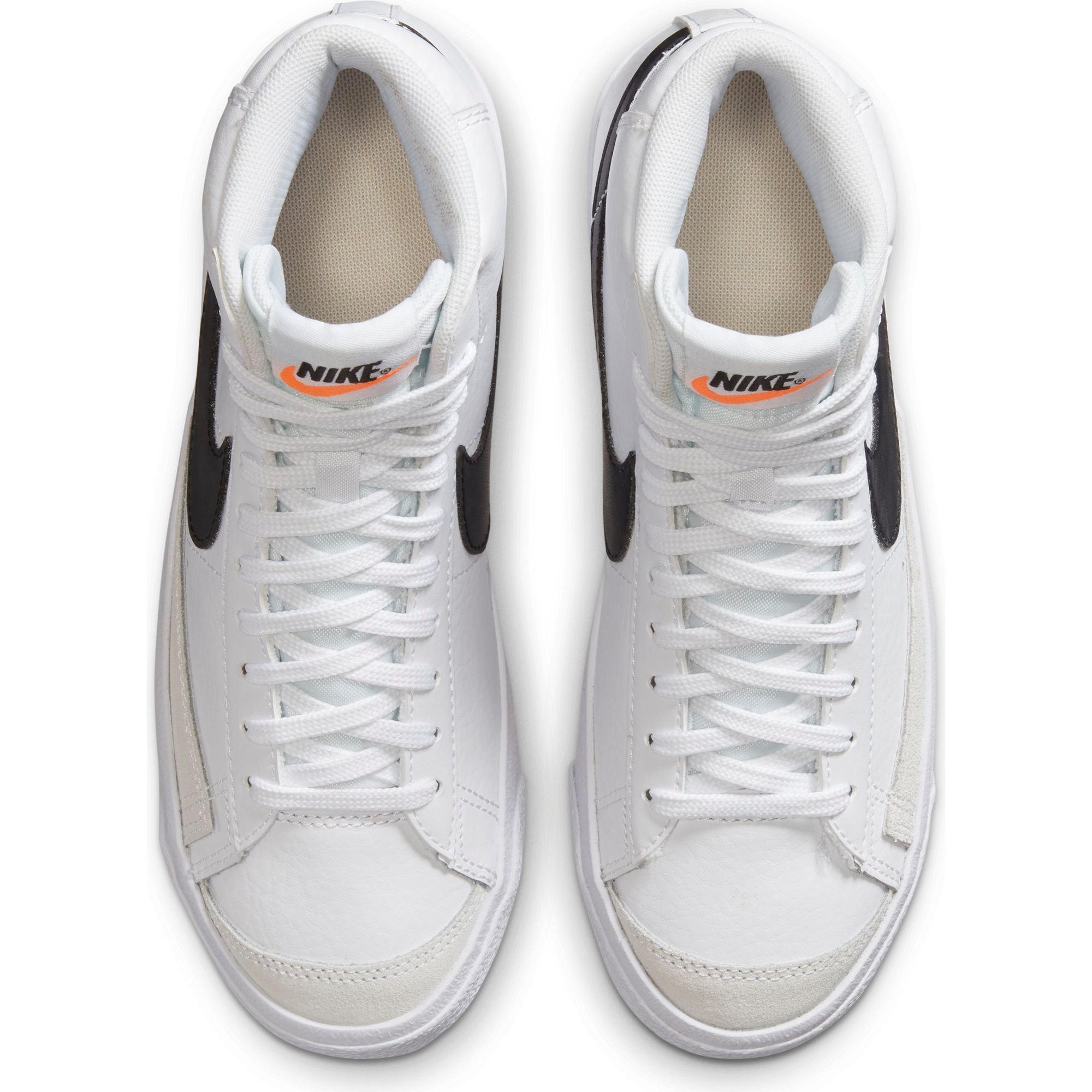 Nike Blazer Mid '77 Grade School Kids' White/Black Shoe