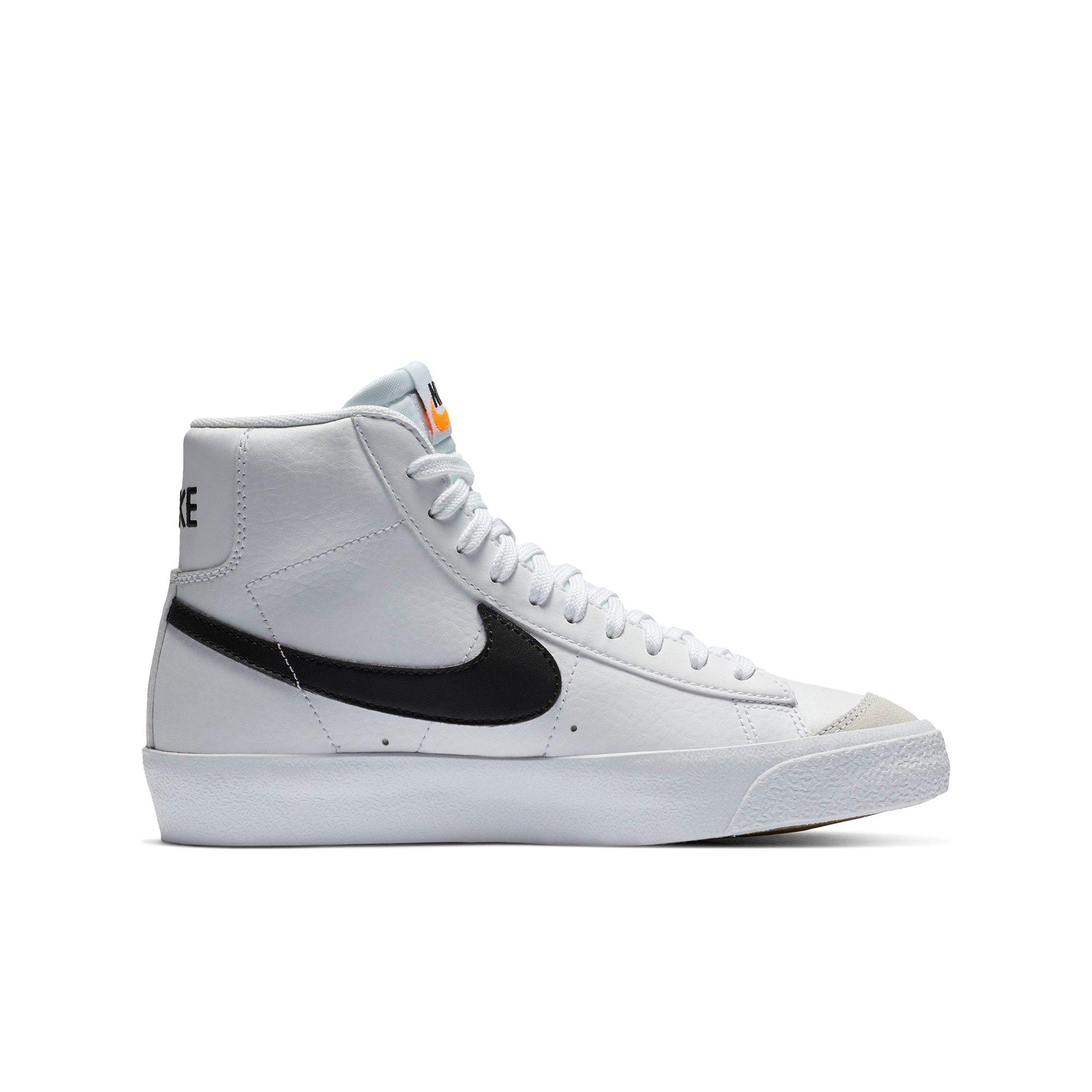 Ambigüedad Establecimiento Raramente Nike Blazer Mid '77 "White/Black" Grade School Kids' Shoe