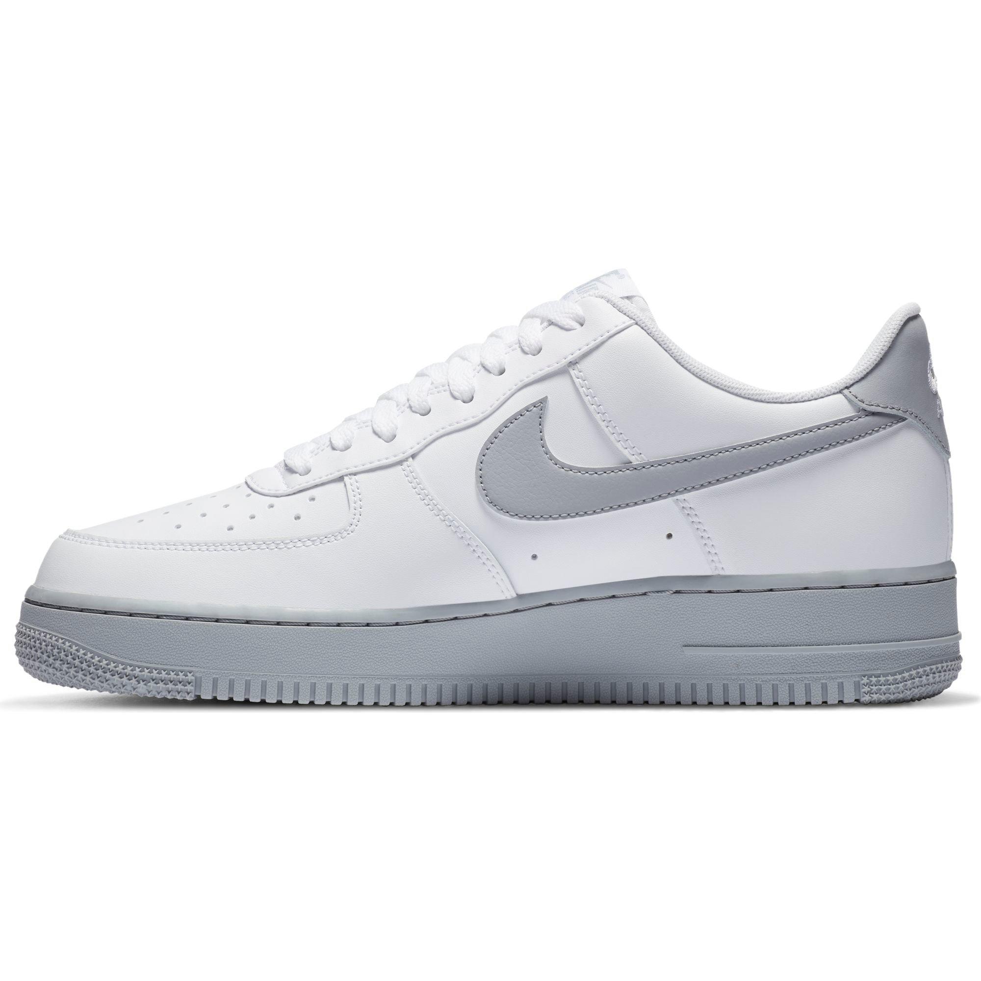 air force 1s grey and white