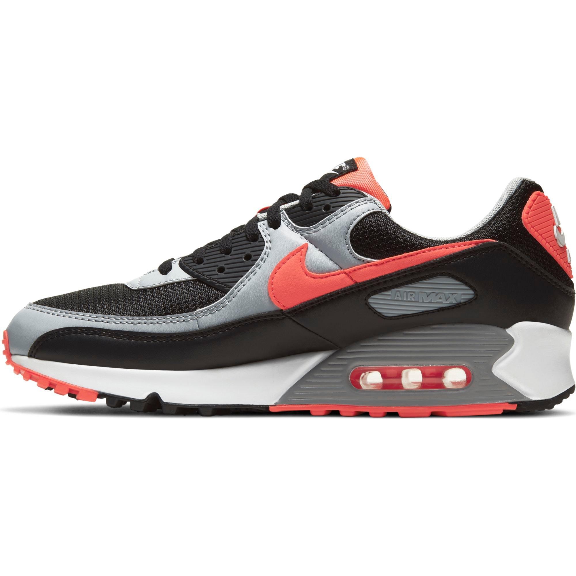 Air max 90s hot sale black and red