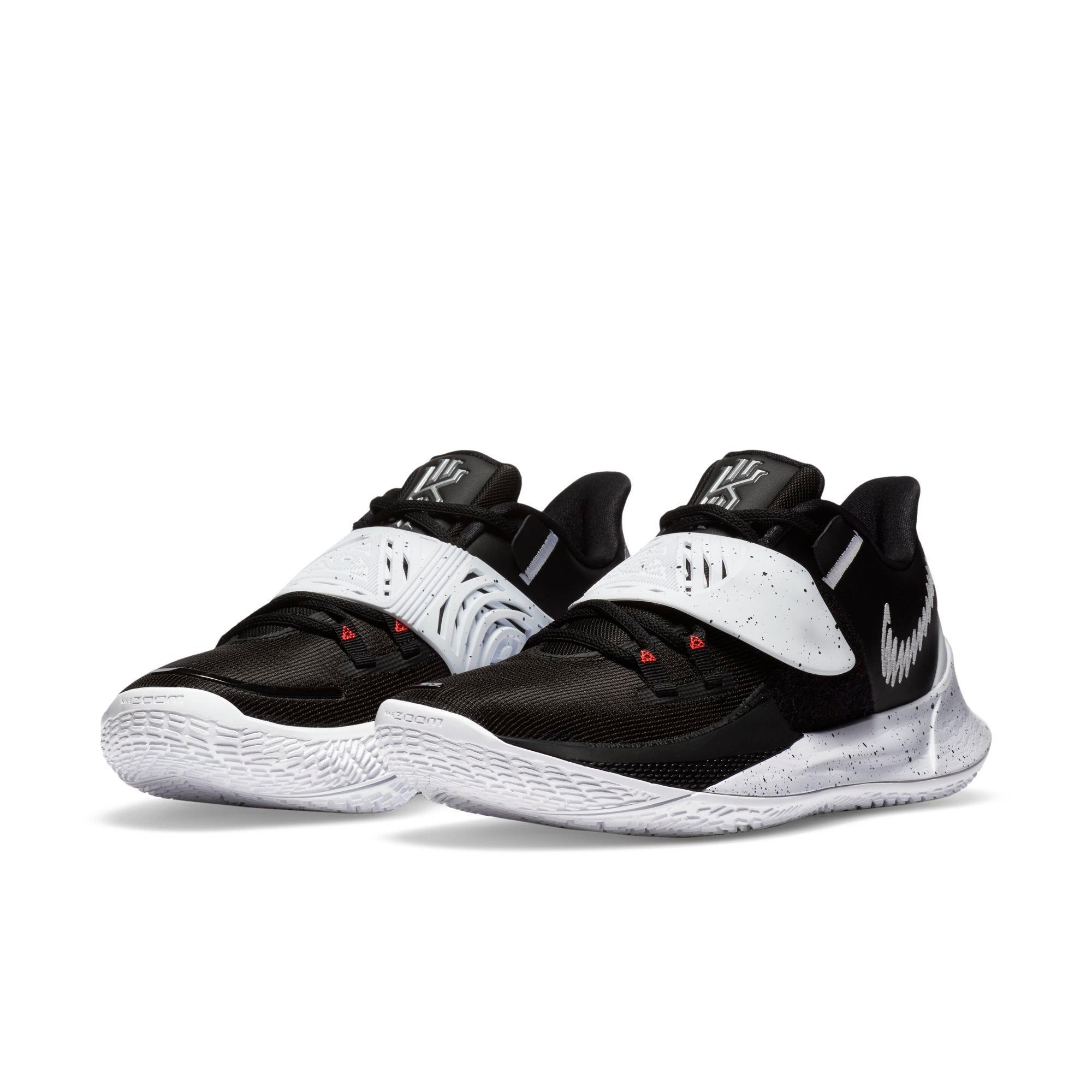 kyrie low white black