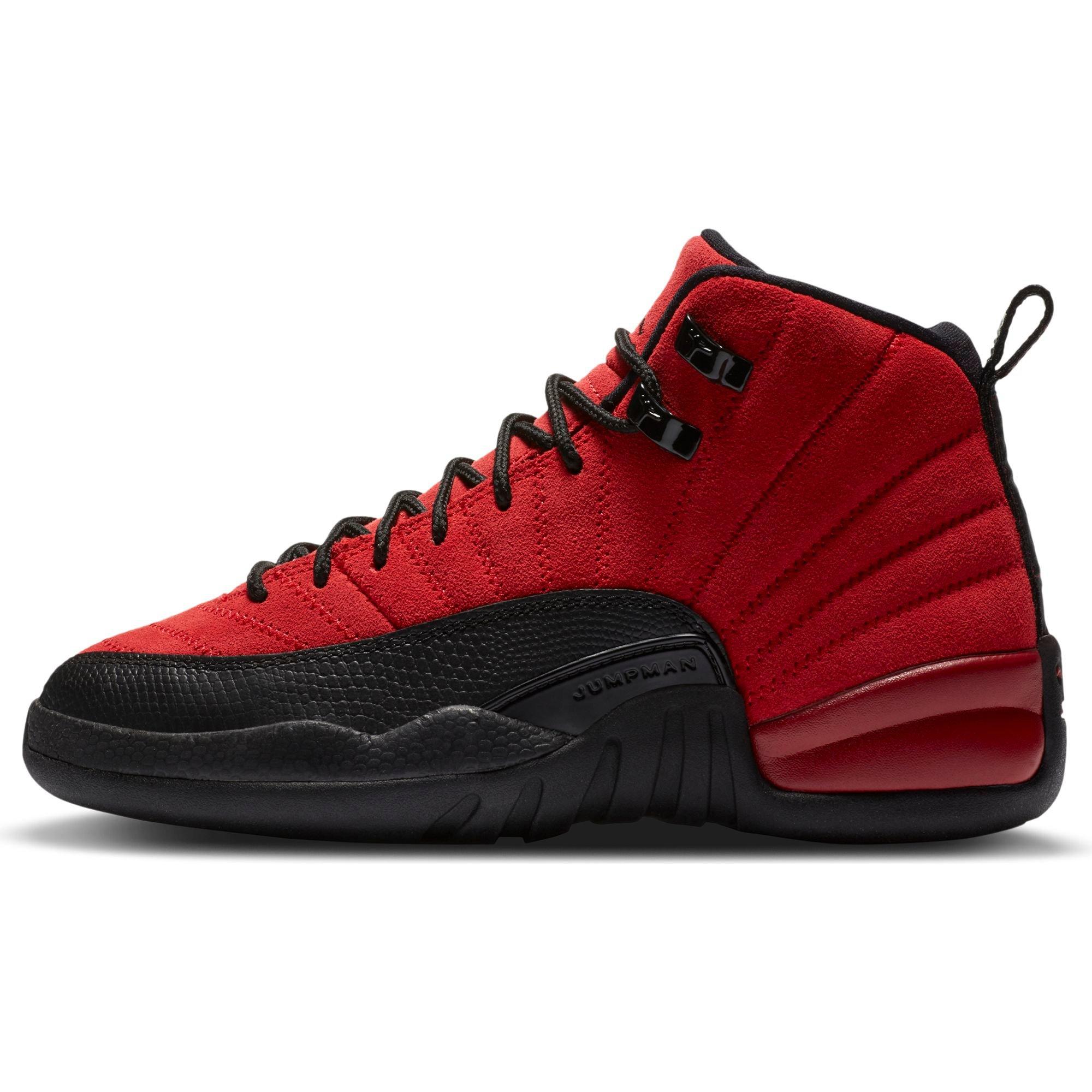 all red jordan 12 grade school