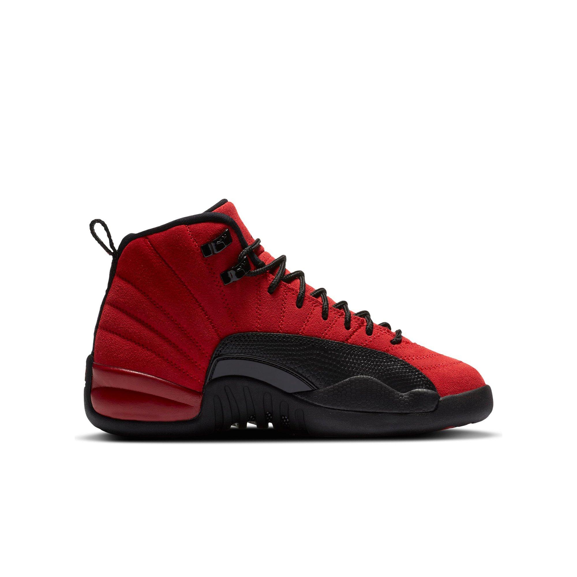 red 12 jordans grade school