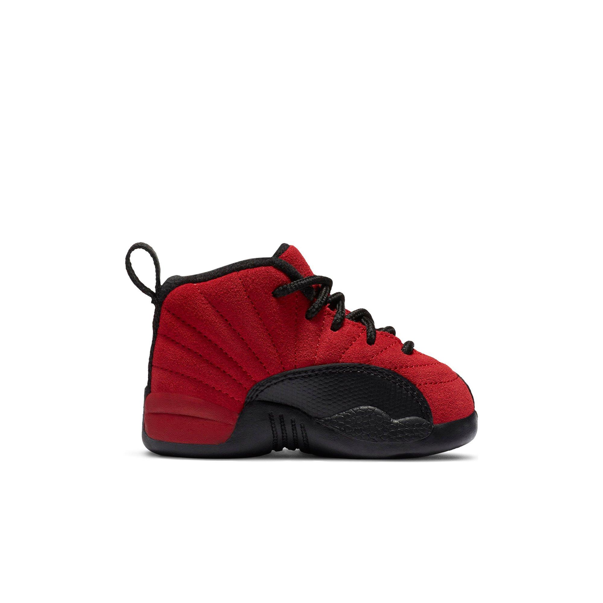 jordan 12 red and white toddler