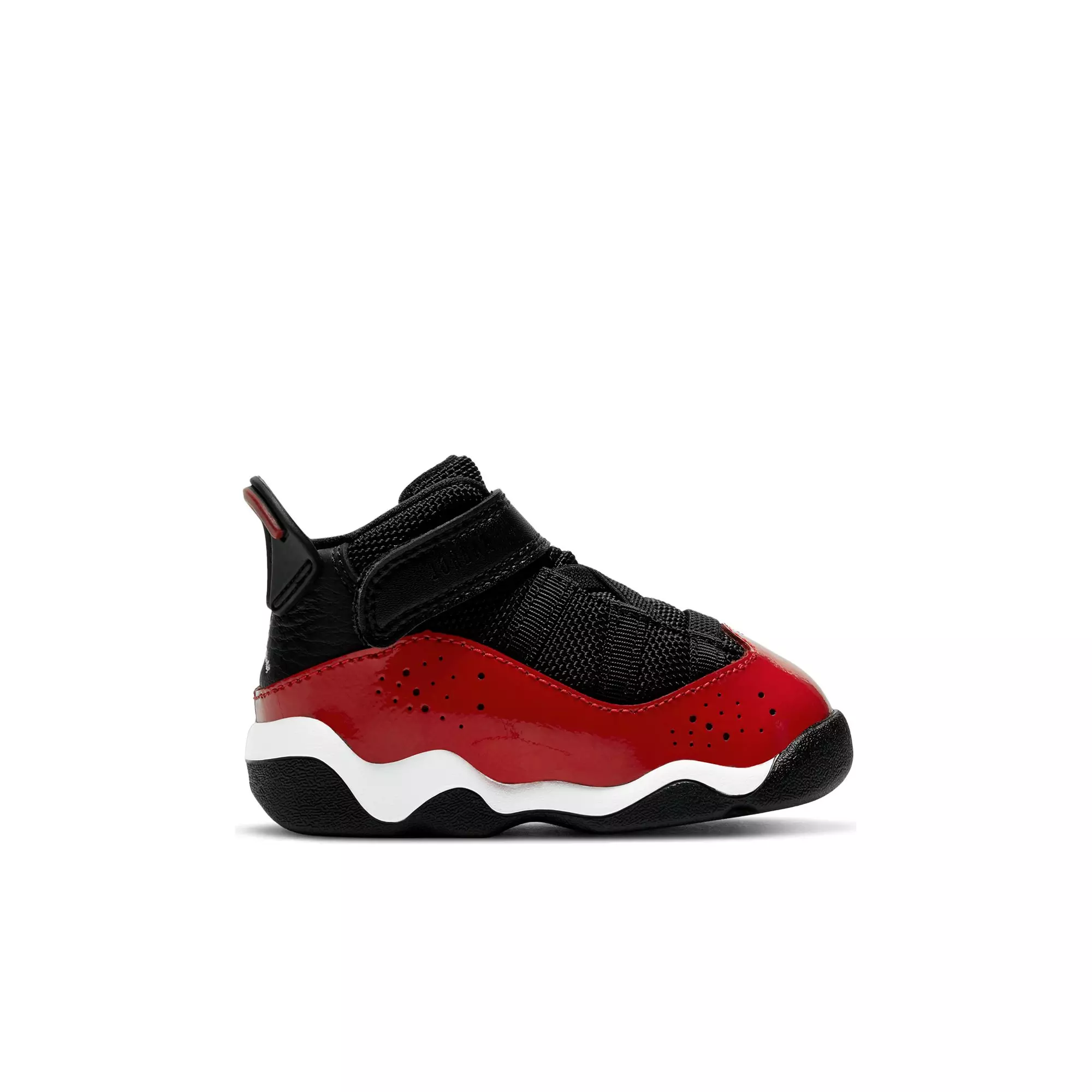 Jordan 6 Rings "Black/White/Gym Red" Toddler Boys' Shoe - BLACK/WHITE/RED