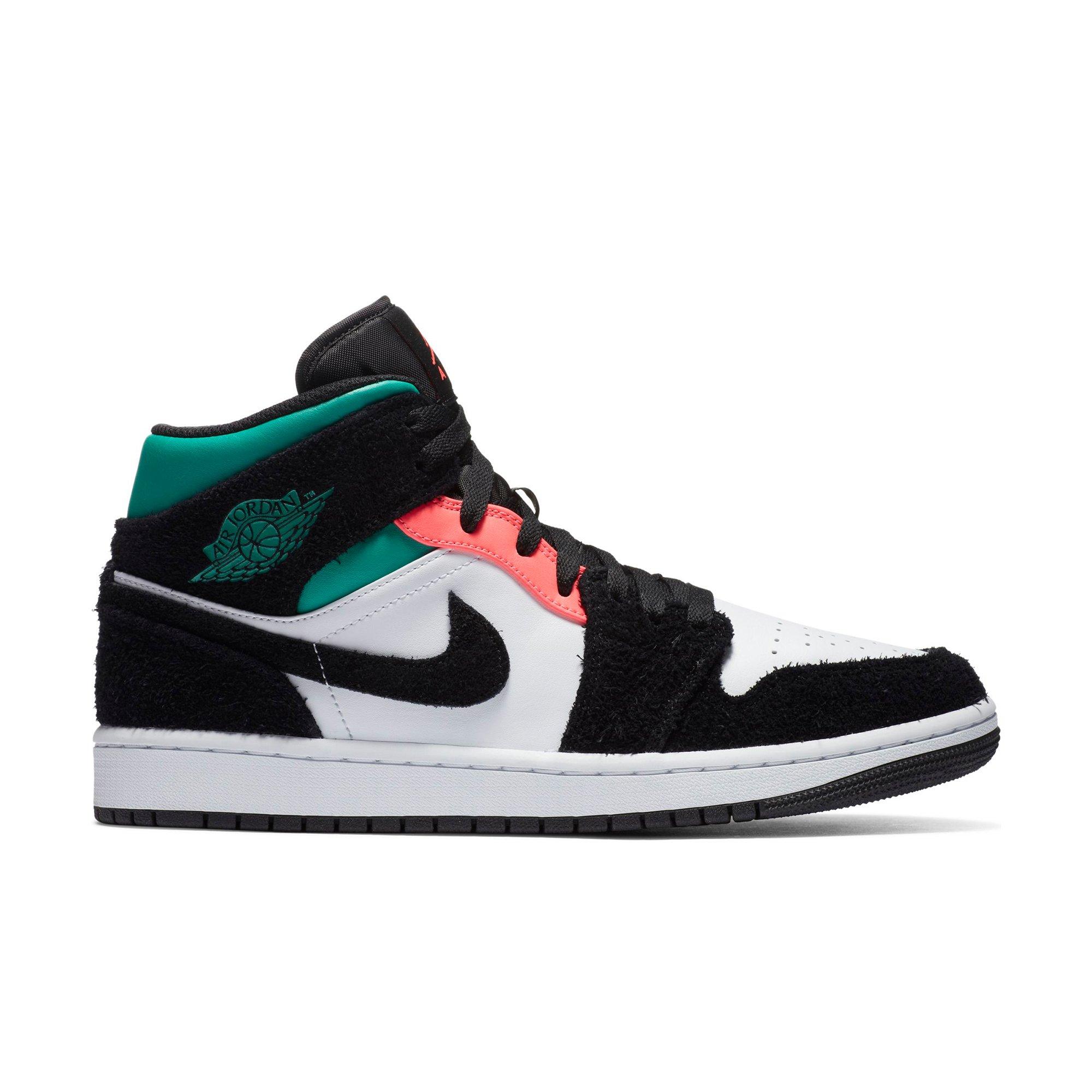 jordan 1 mid hot punch black womens