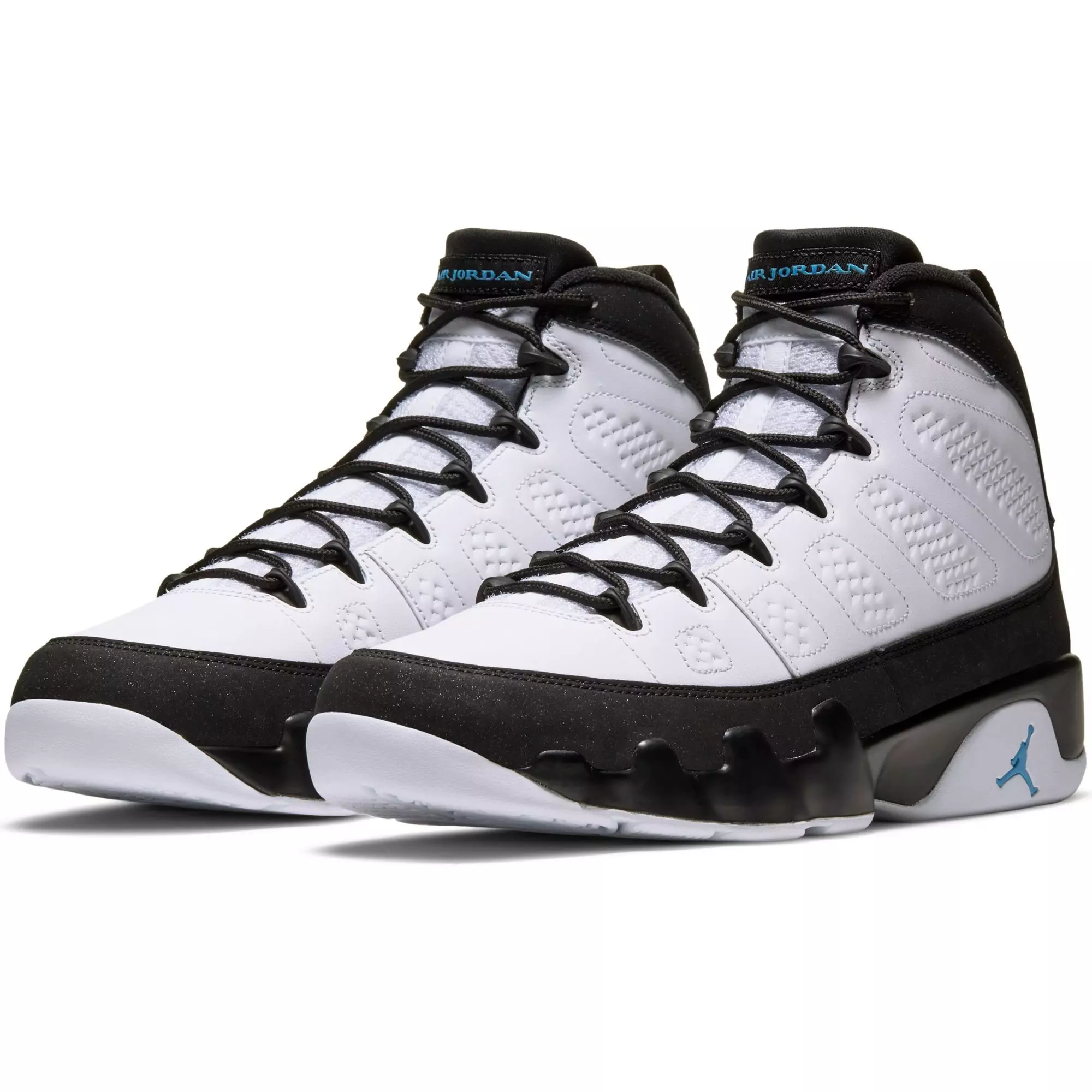 Jordan 9 Retro "White/University Blue/Black" Men's Shoe - WHITE/BLACK