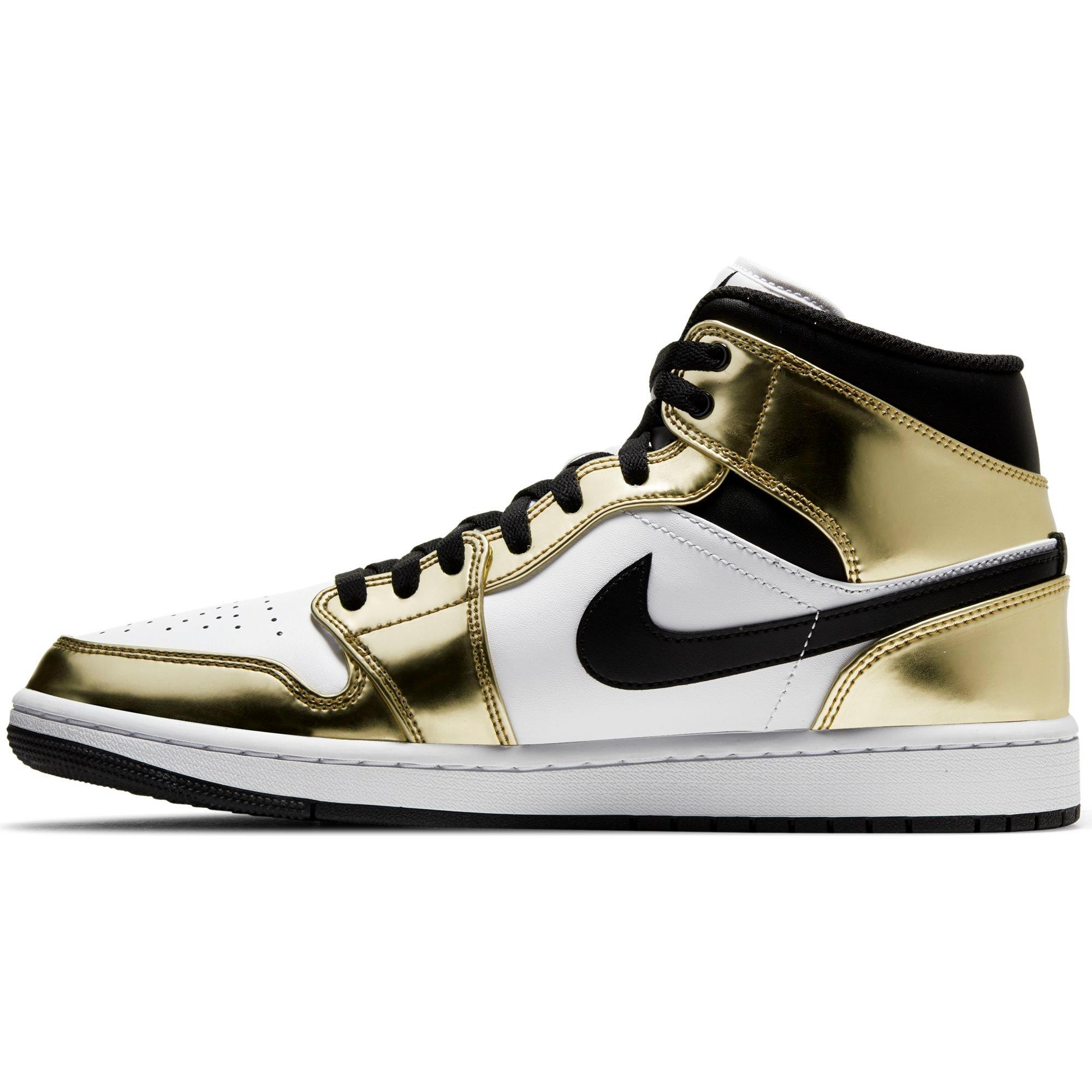 gold jordan shoes