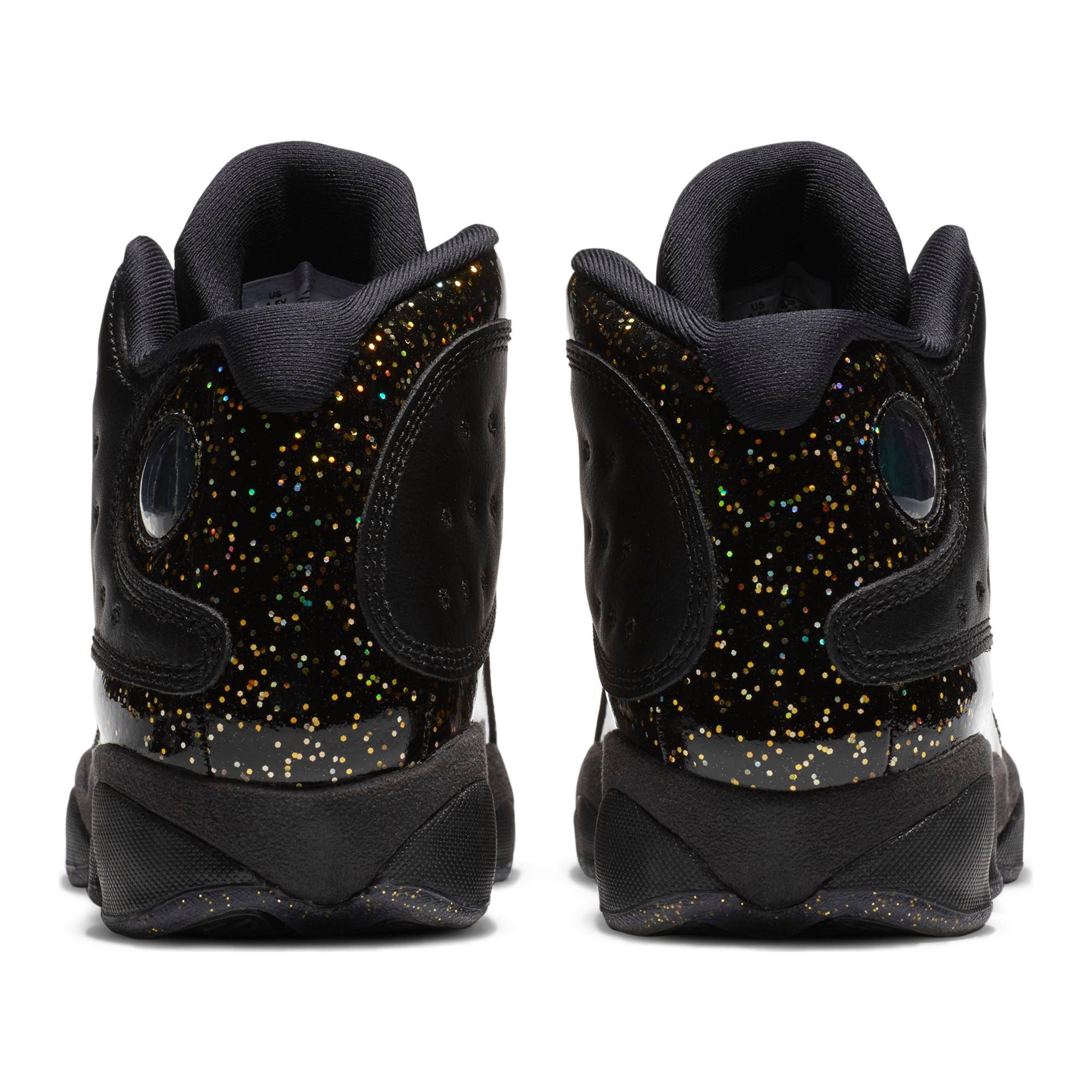 girls black and gold jordans