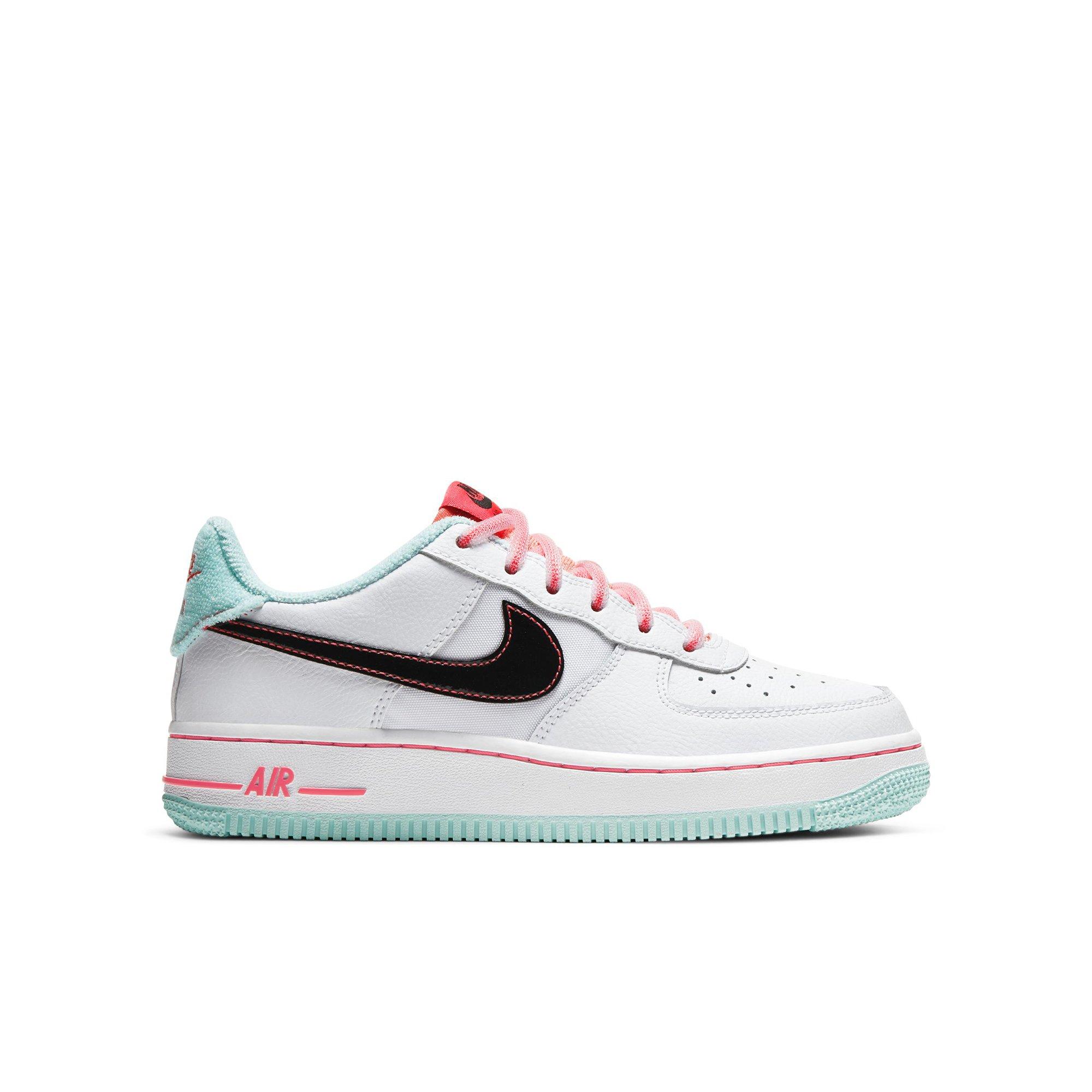 grade school pink and white air force 1