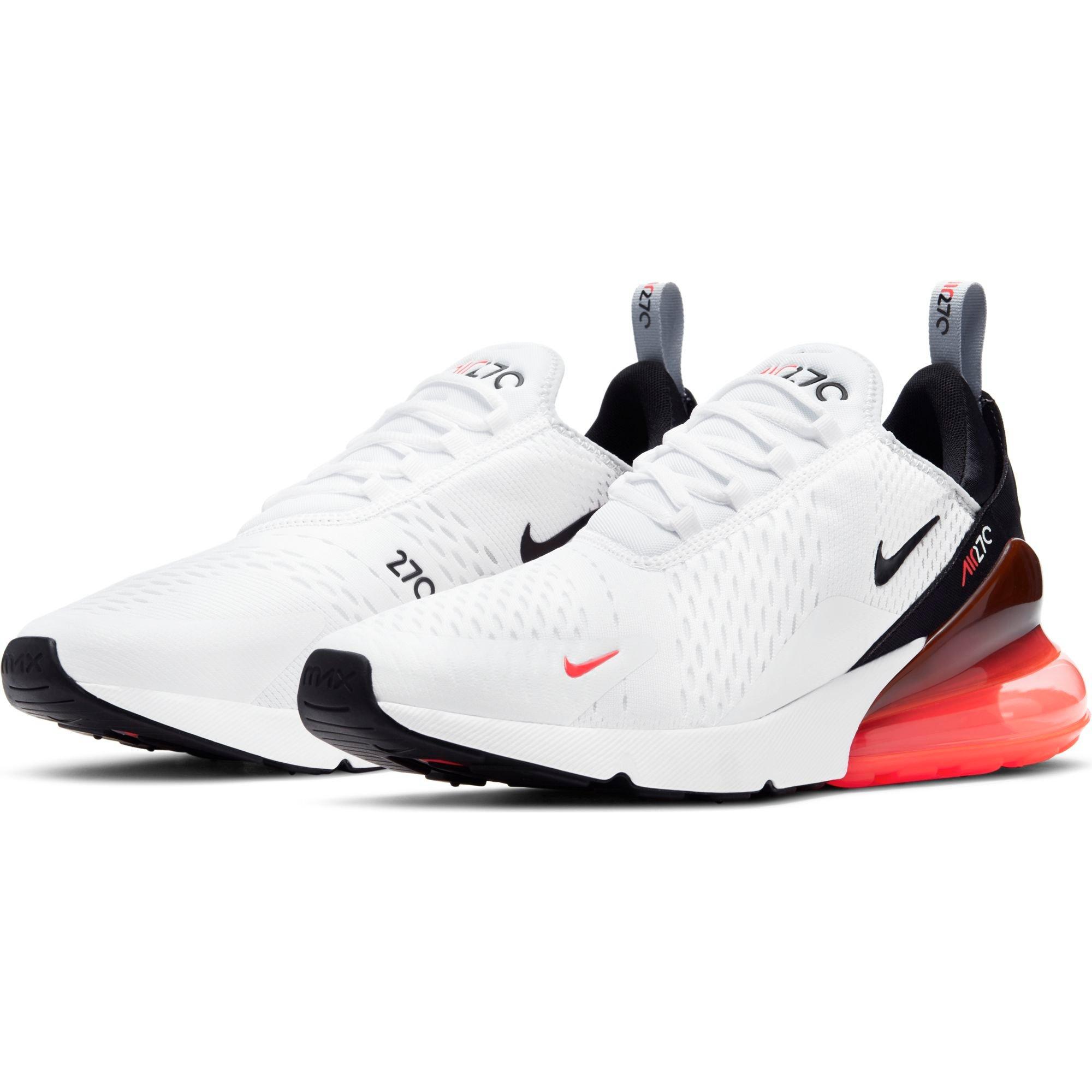 Nike Air Max 270 White Black Grey Bright Crimson Men S Shoe Hibbett City Gear