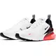 Nike Air Max 270 "White/Black/Grey/Bright Crimson" Men's Shoe - WHITE/RED/GREY Thumbnail View 5