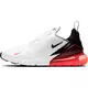 Nike Air Max 270 "White/Black/Grey/Bright Crimson" Men's Shoe - WHITE/RED/GREY Thumbnail View 3