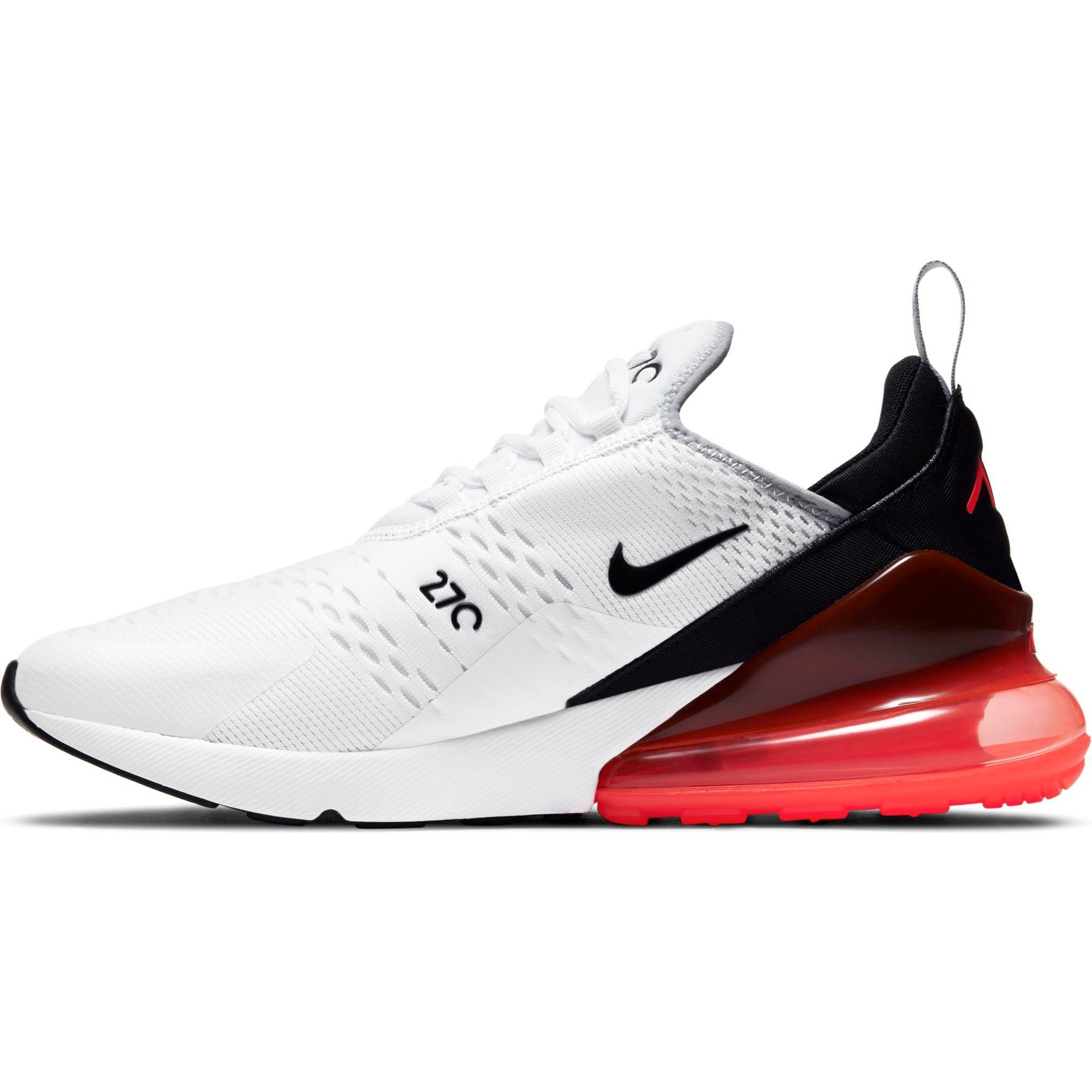 Nike air max 27 hot sale mens white and red