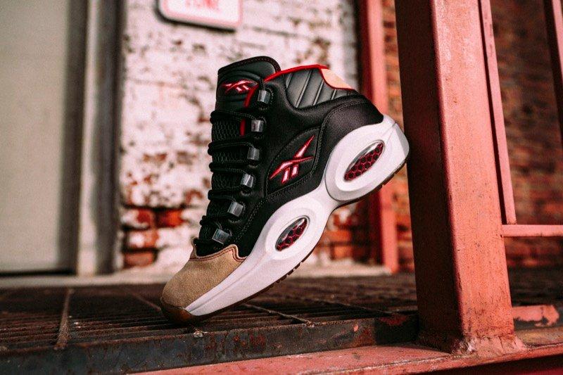 Black and clearance red reebok questions