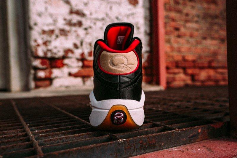 Reebok Question Mid Black/Yellow/Flare Red Men's Shoe - Hibbett